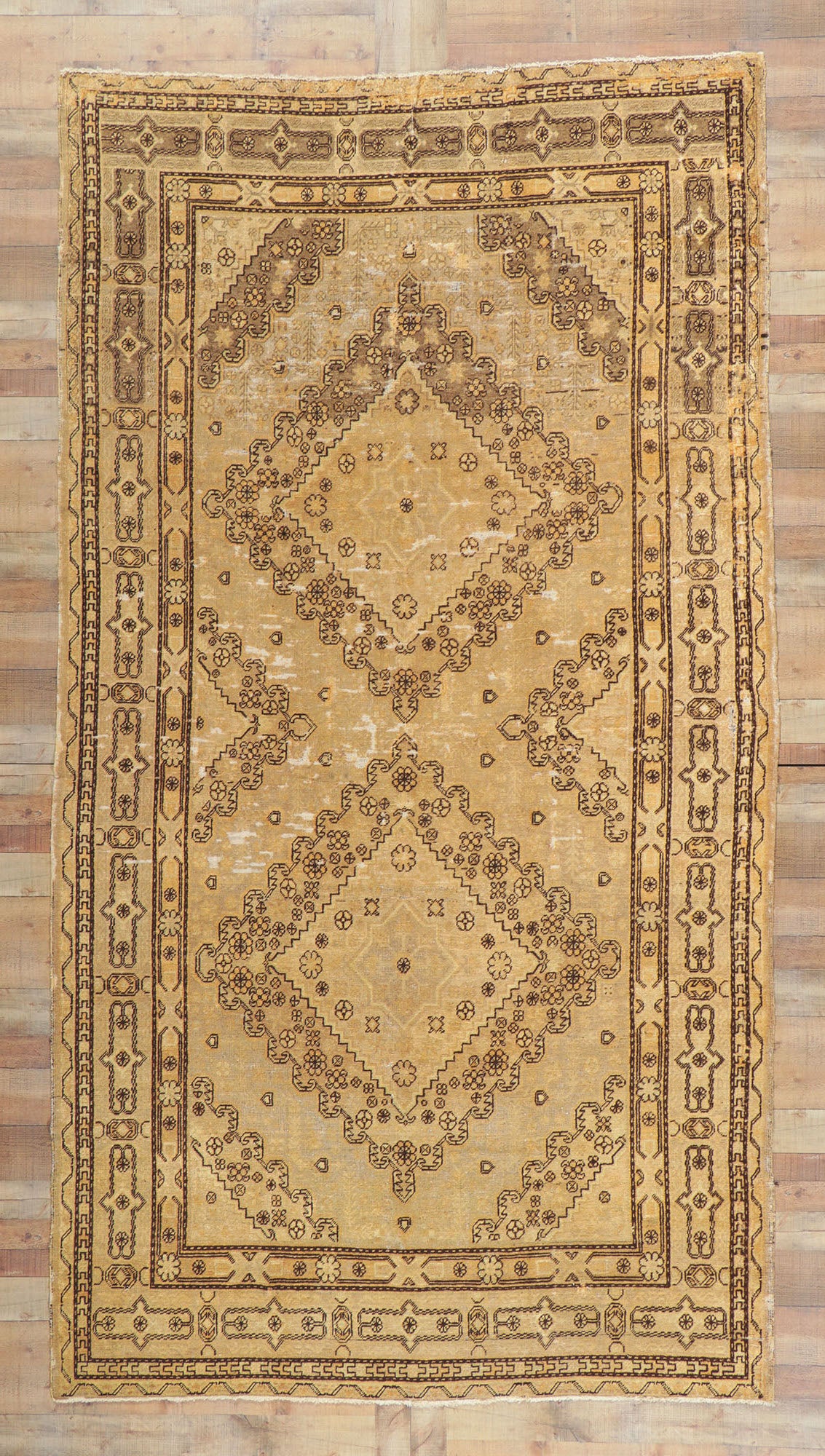 7 x 13 Antique Turkestan Khotan Rug 73807