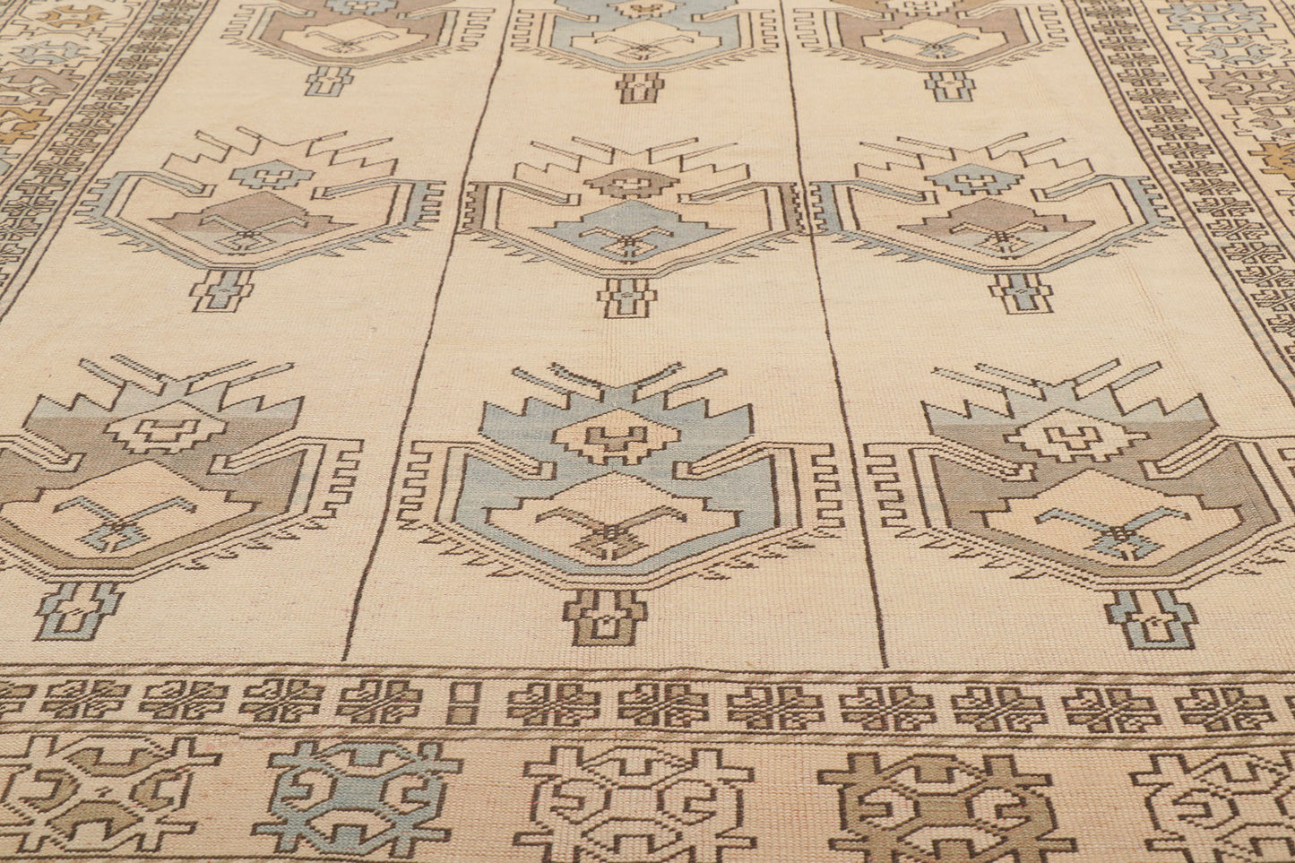 7 x 10 Vintage Turkish Oushak Rug 53684