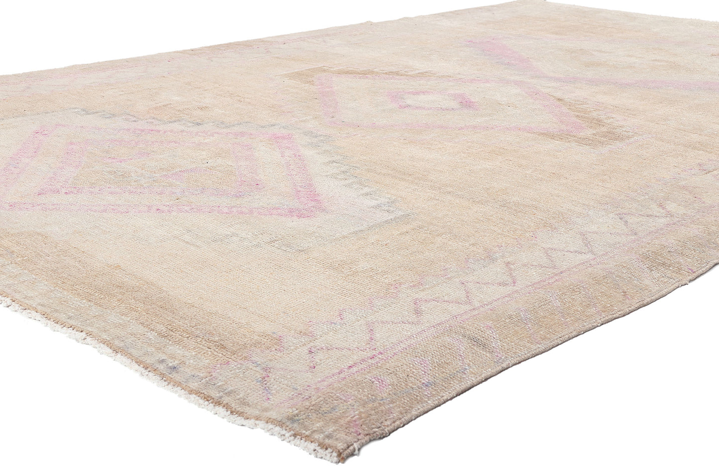 7 x 10 Vintage Turkish Oushak Rug 53869