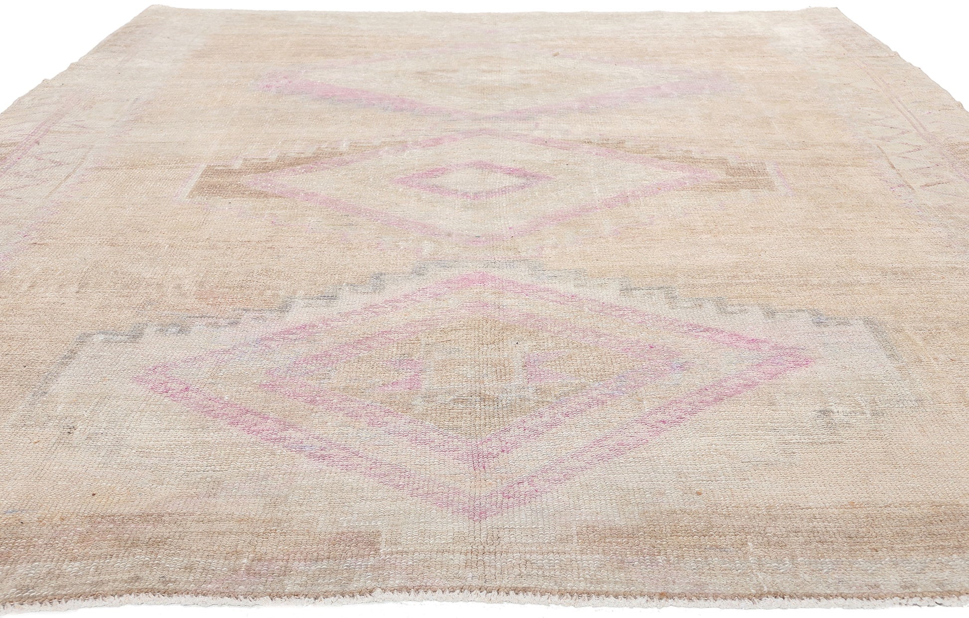 7 x 10 Vintage Turkish Oushak Rug 53869