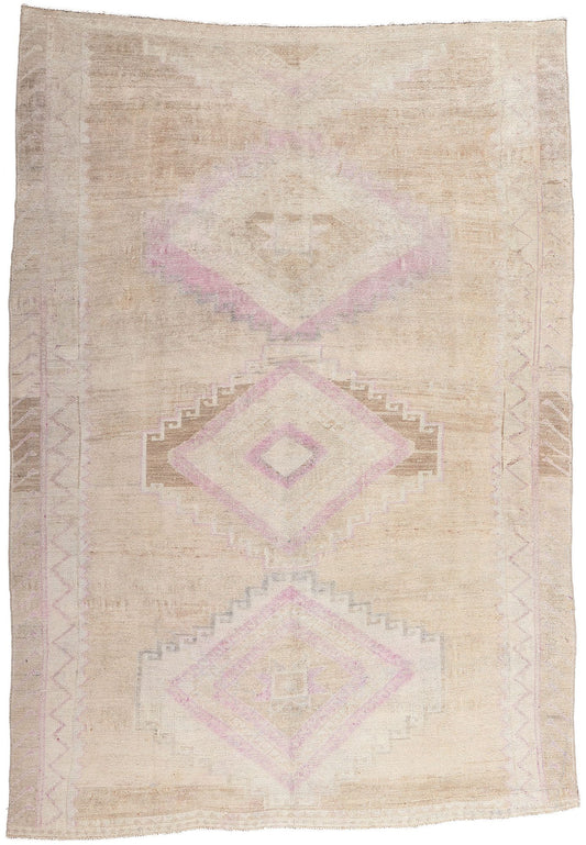 7 x 10 Vintage Turkish Oushak Rug 53869