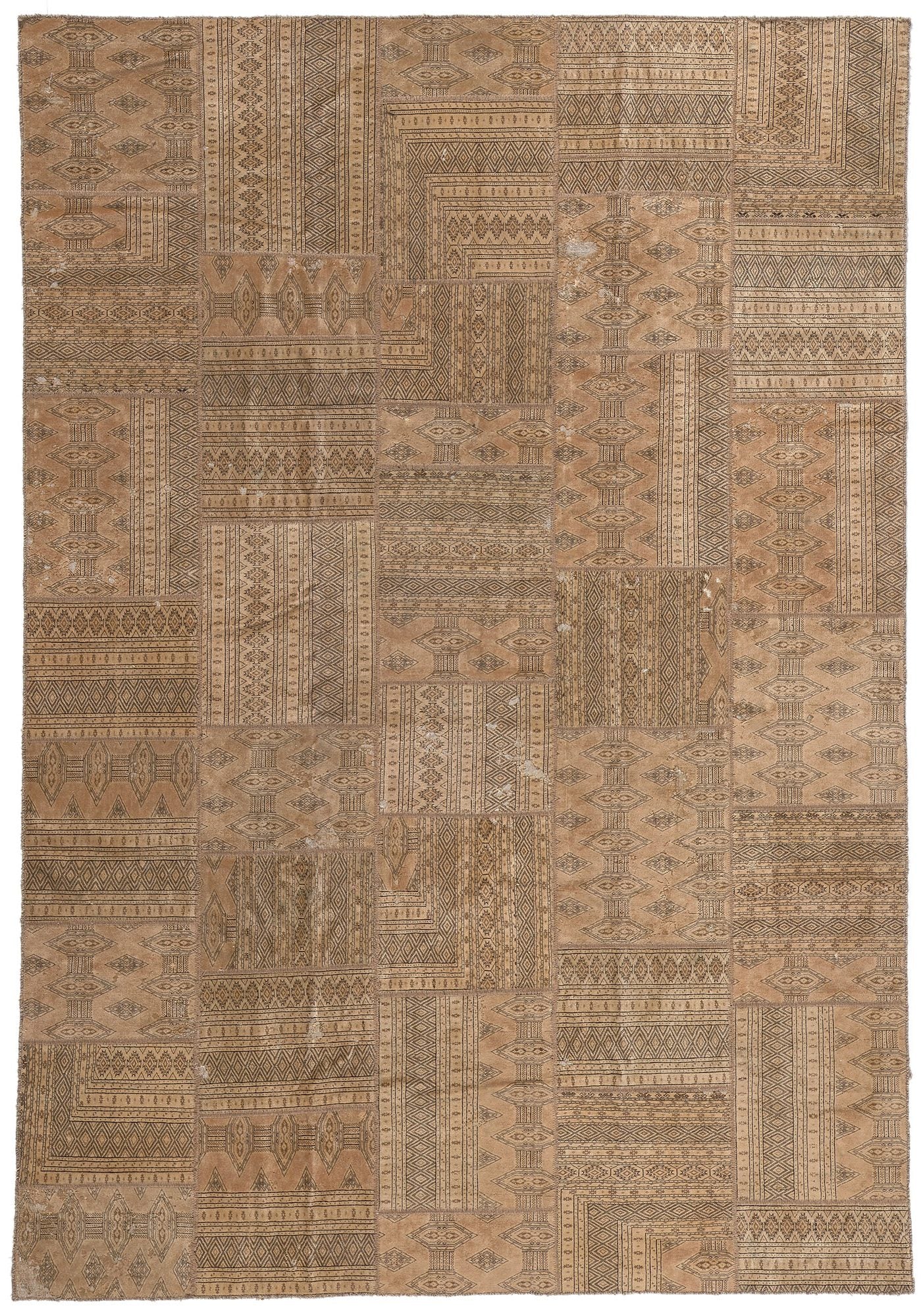 7 x 10 Vintage Persian Patchwork Rug 78587