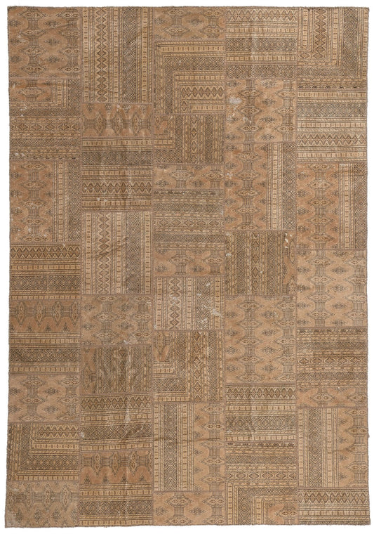 7 x 10 Vintage Persian Patchwork Rug 78587