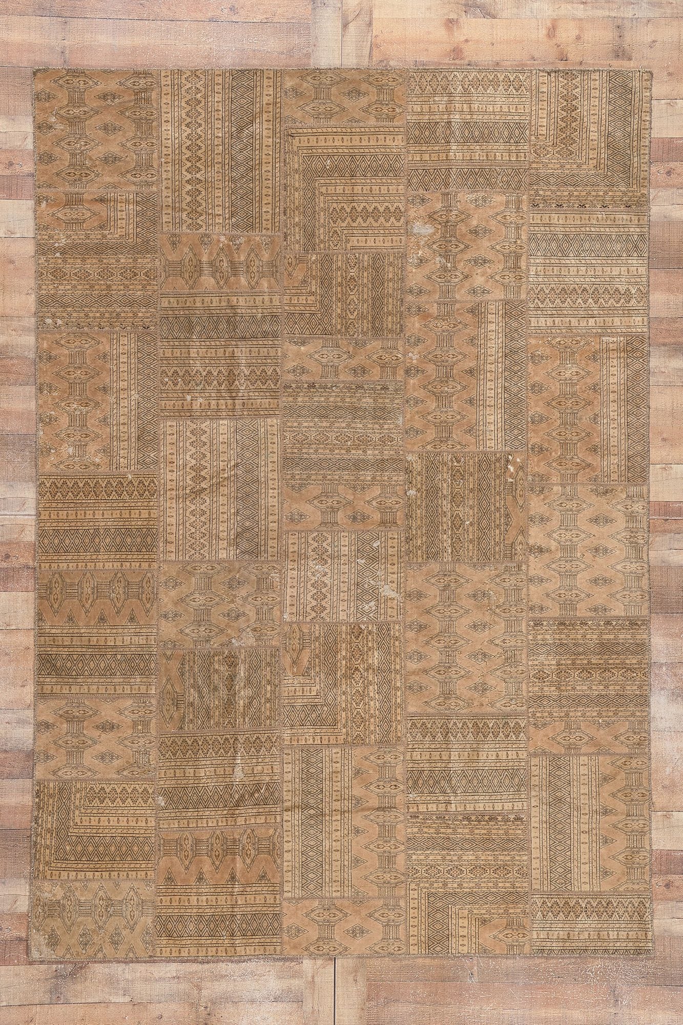 7 x 10 Vintage Persian Patchwork Rug 78587