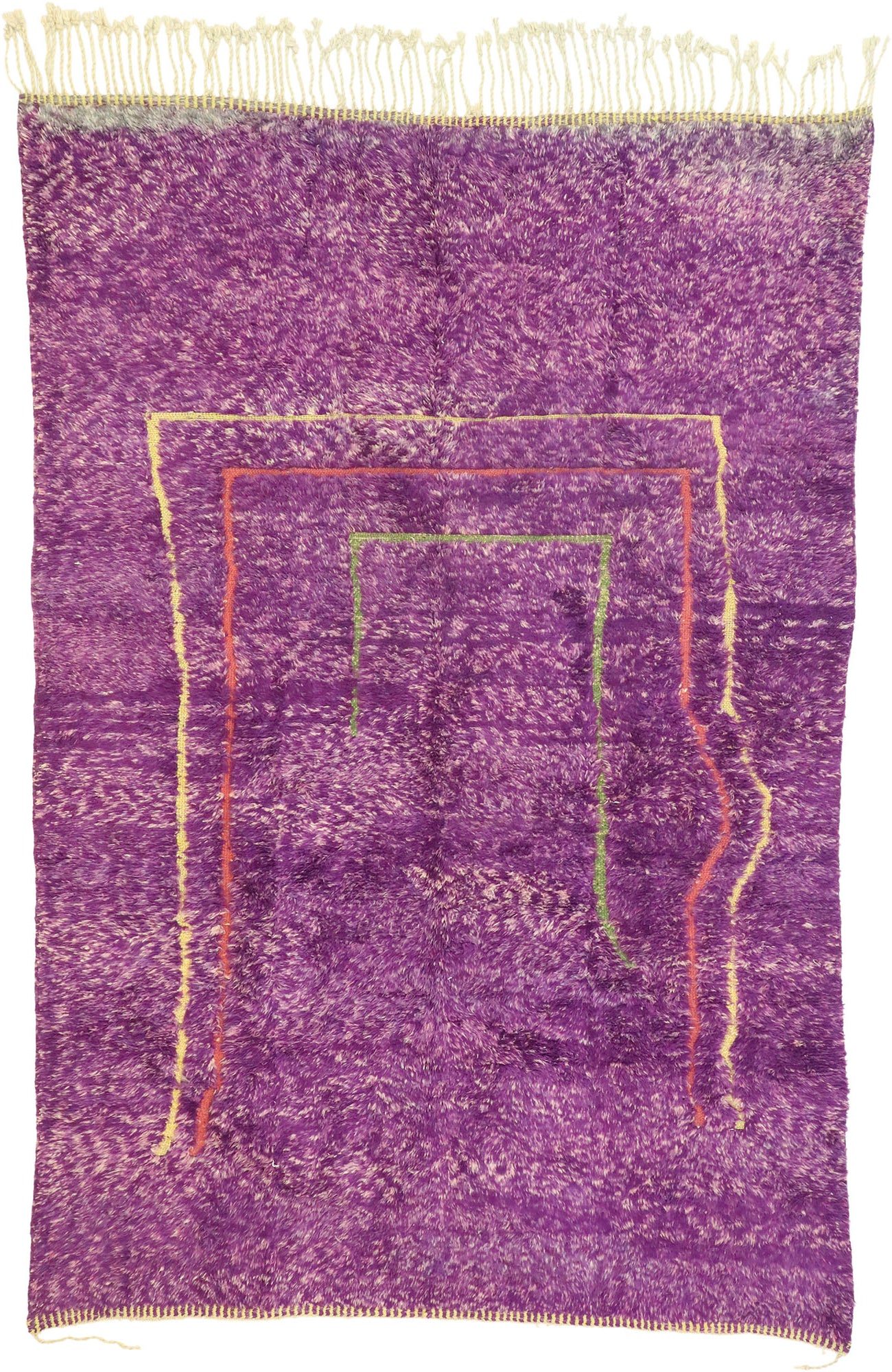 7 x 10 Purple Beni Mrirt Moroccan Rug 21049