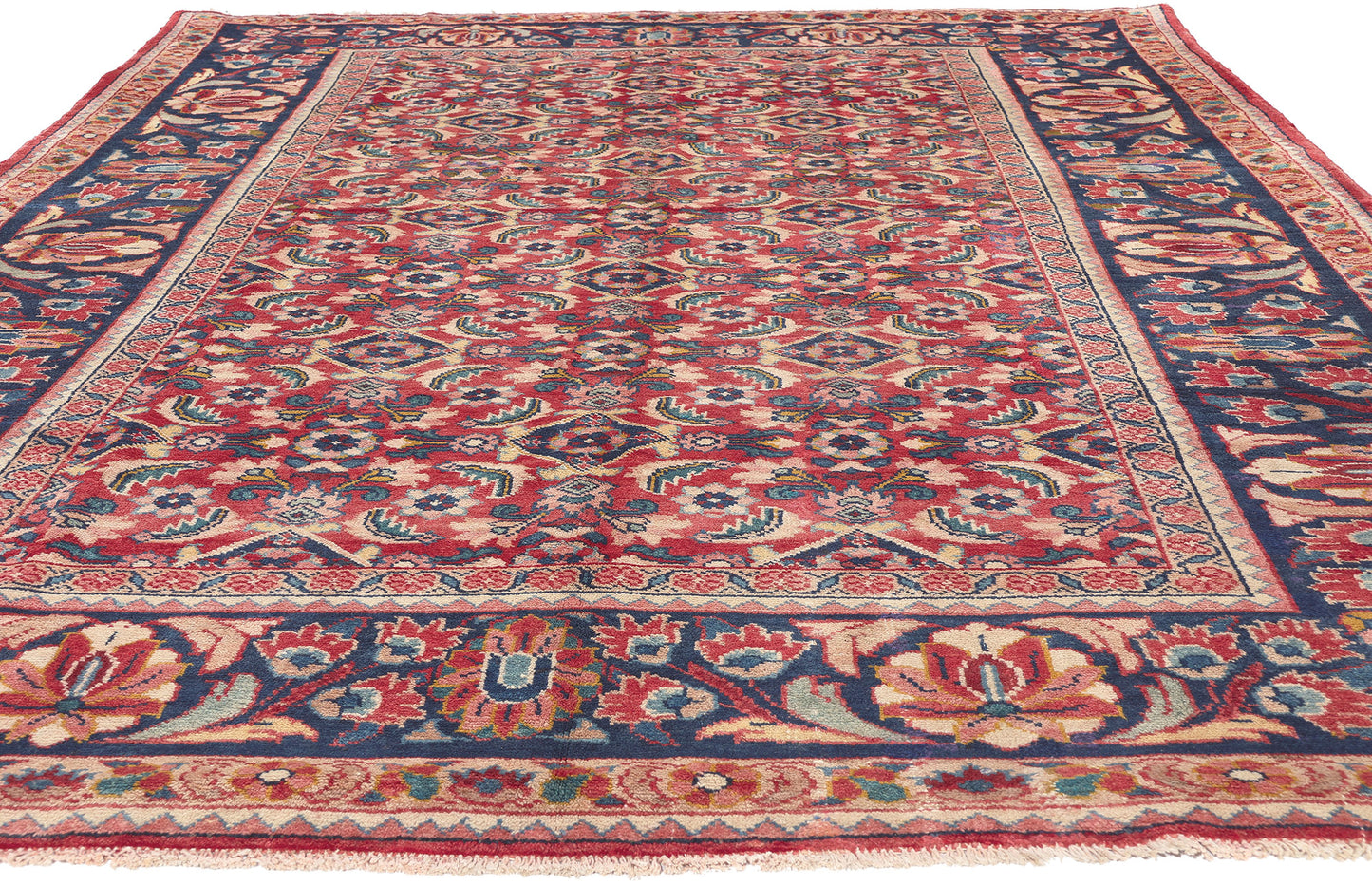 7 x 10 Vintage Persian Mahal Rug 61227