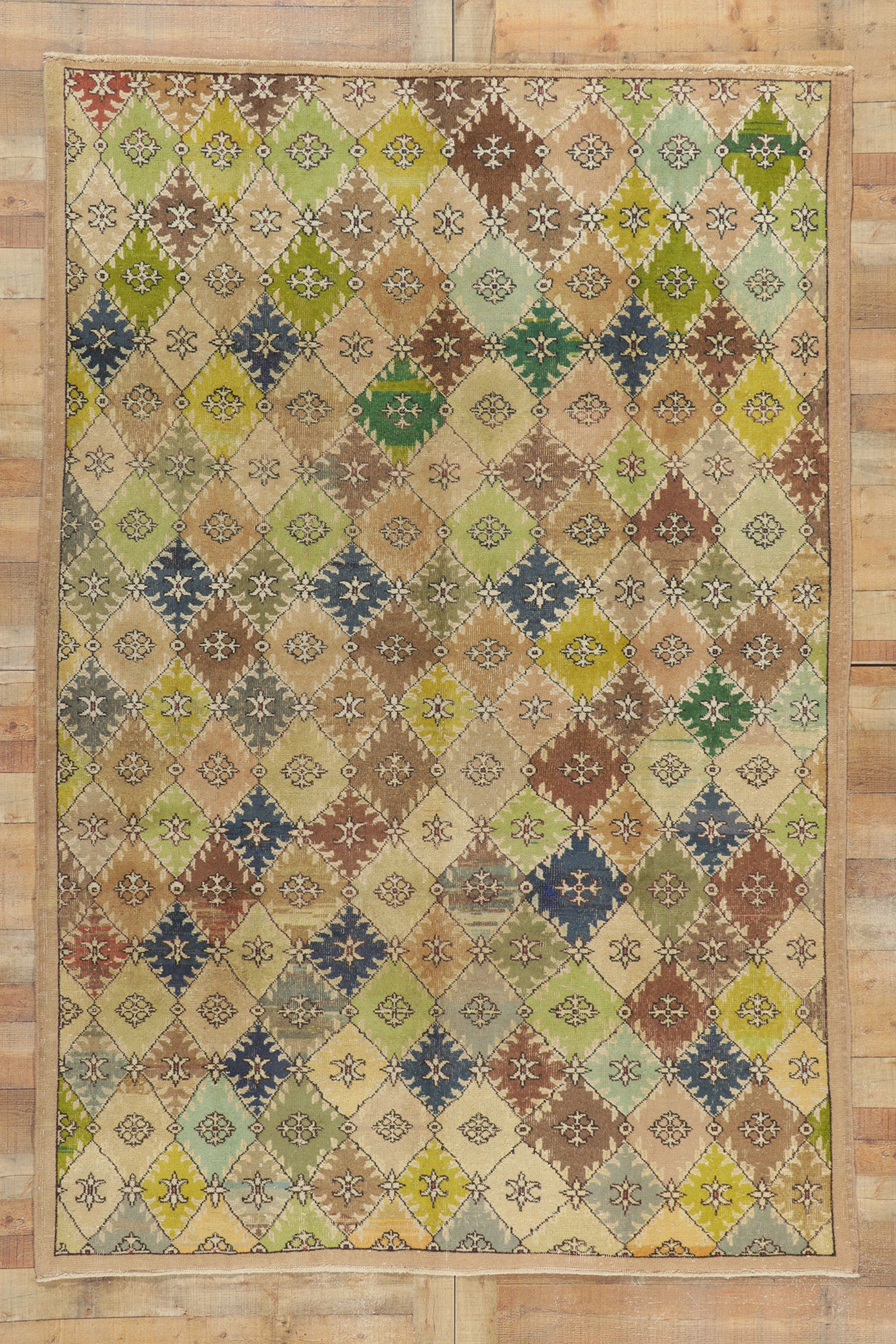 7 x 10 Vintage Turkish Sivas Rug 52138