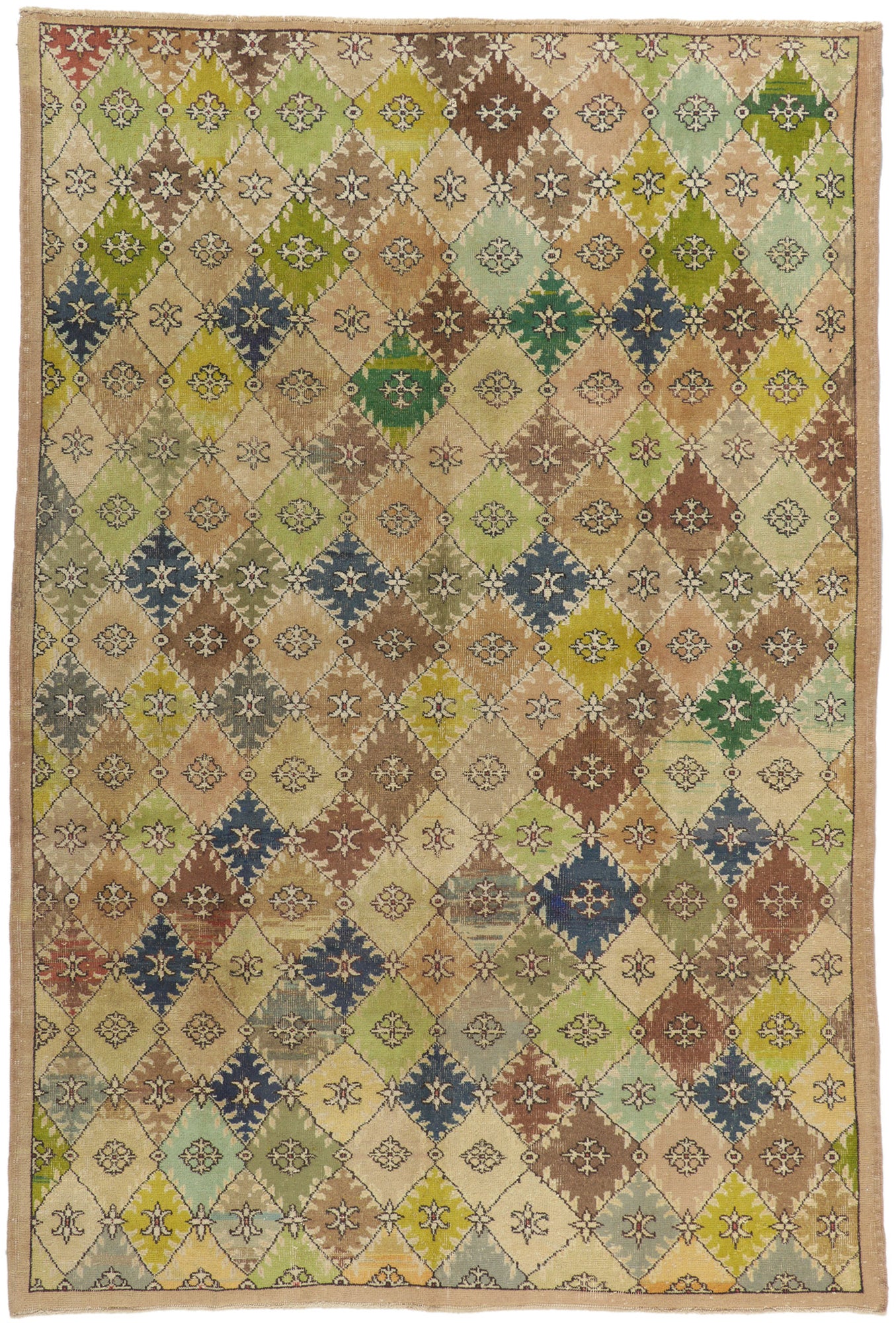 7 x 10 Vintage Turkish Sivas Rug 52138