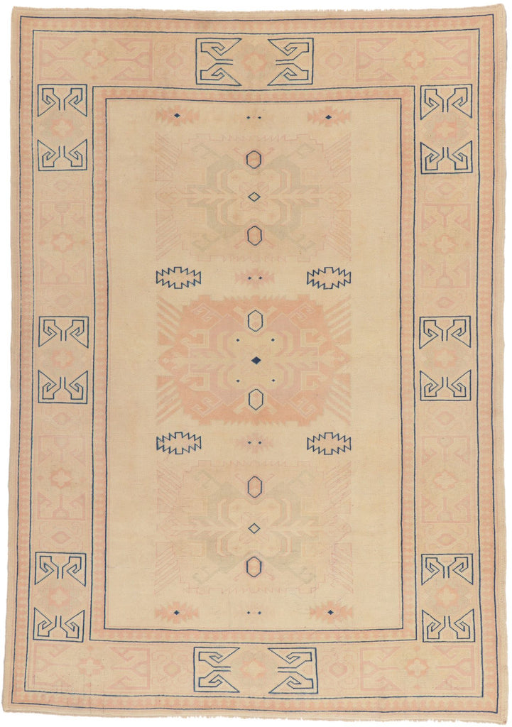 7 x 10 Vintage Turkish Oushak Rug 53698