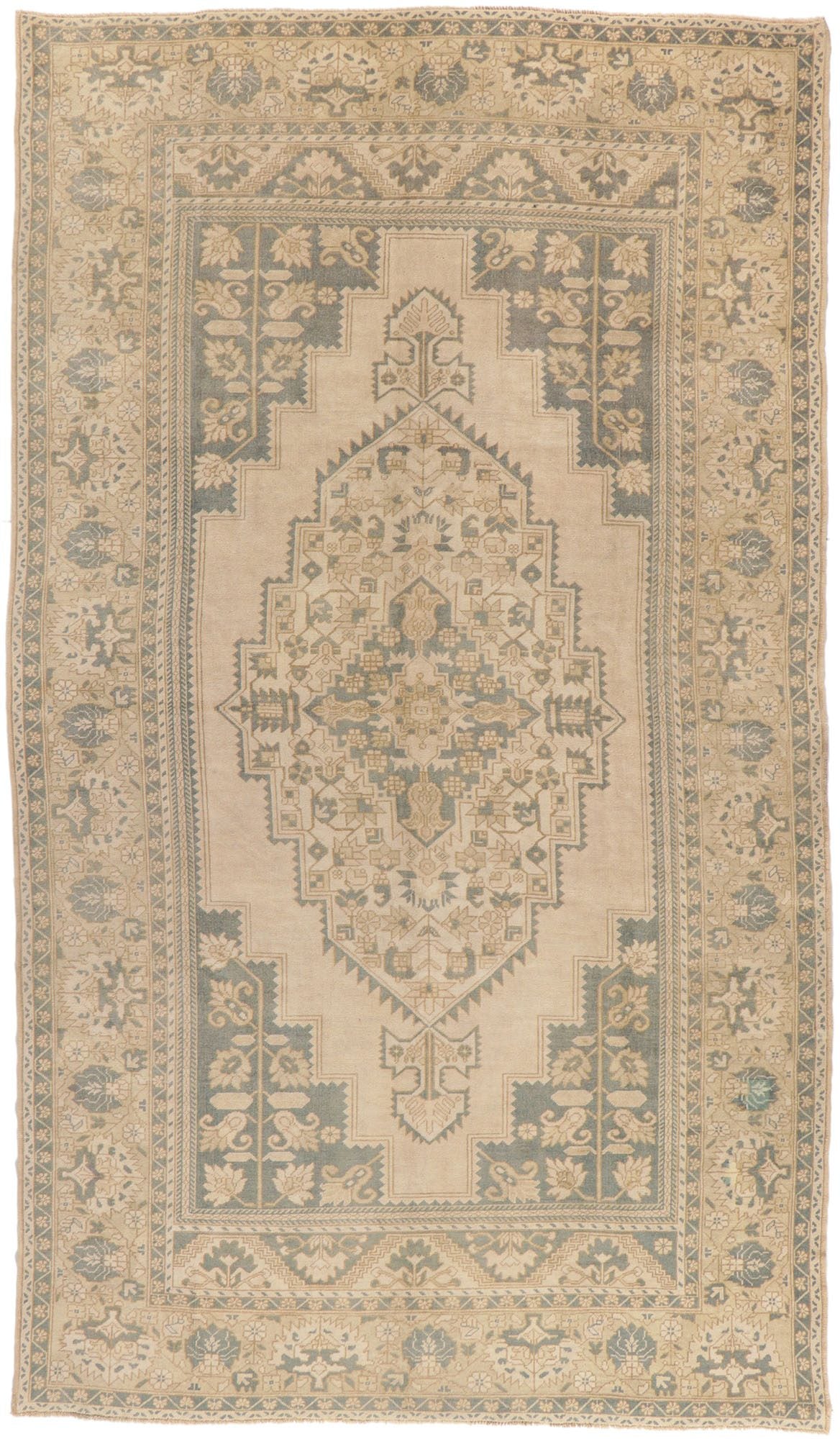 7 x 13 Vintage Turkish Oushak Rug 53691