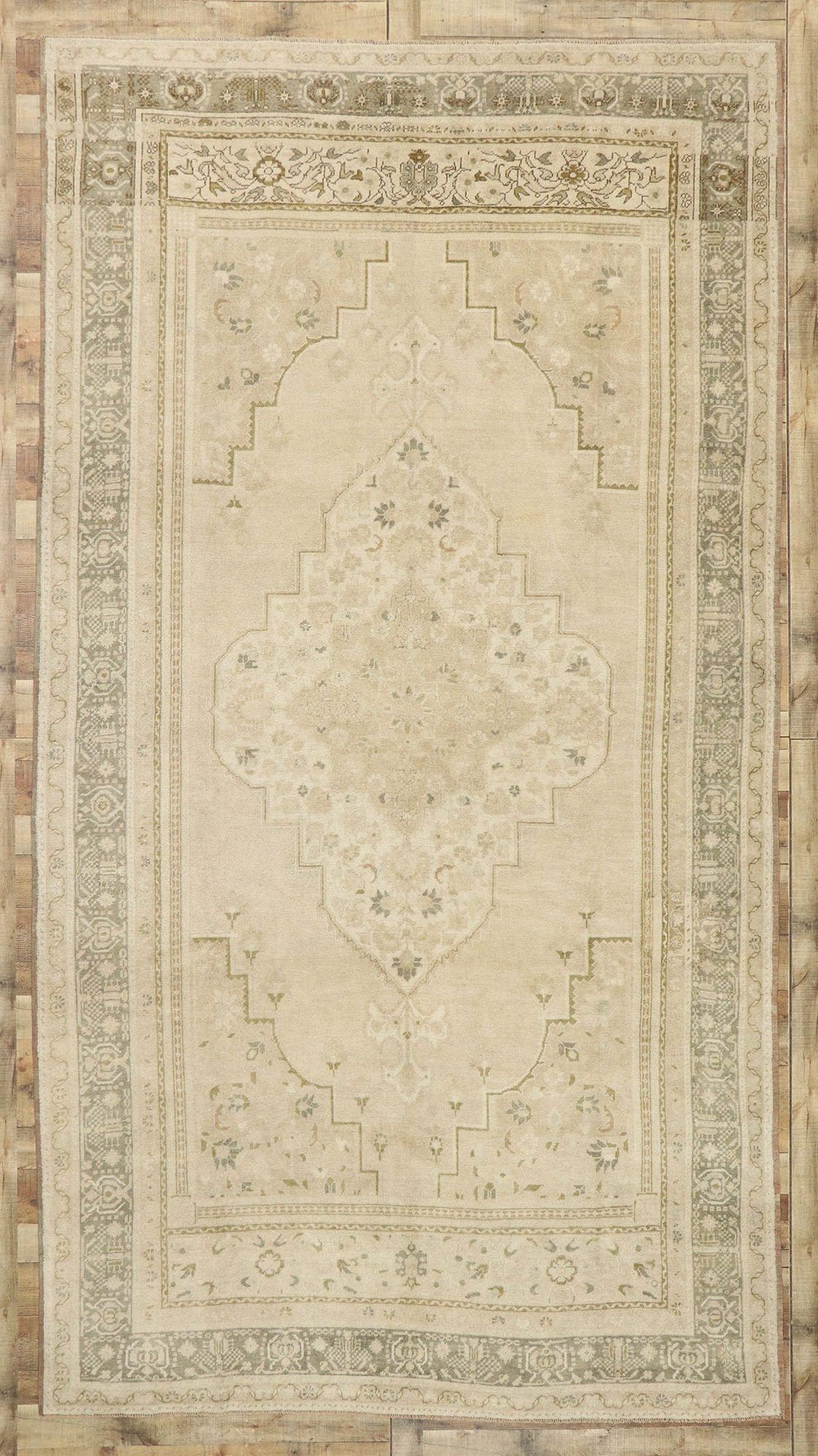 7 x 14 Vintage Turkish Oushak Rug 52833