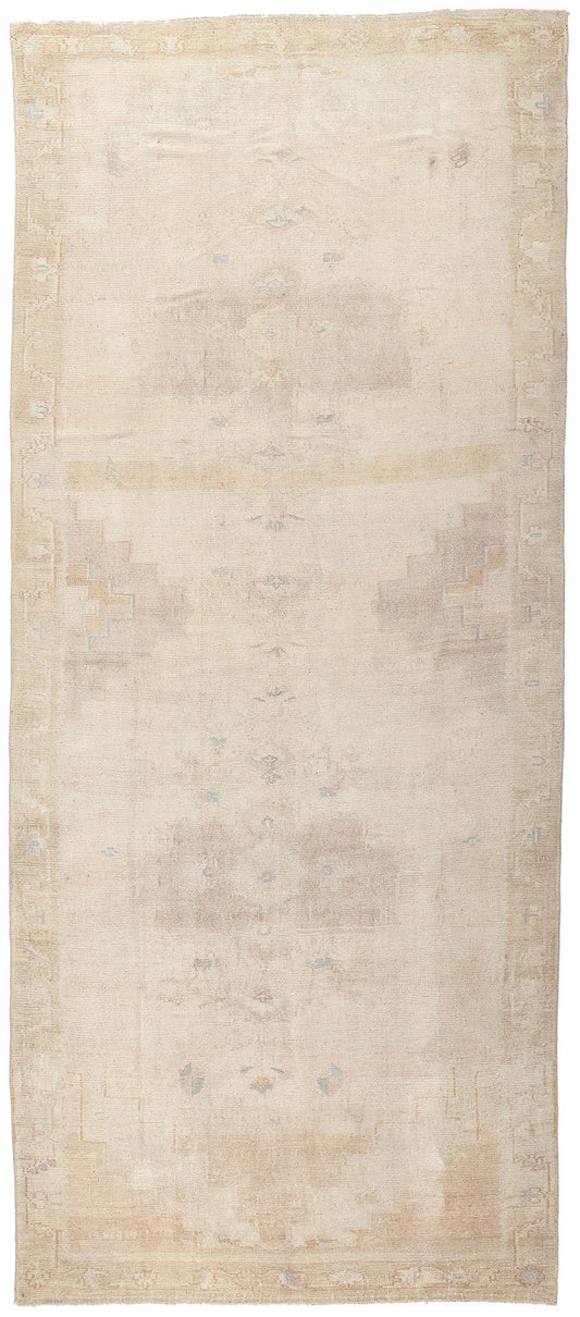 7 x 15 Vintage Turkish Oushak Rug 53712