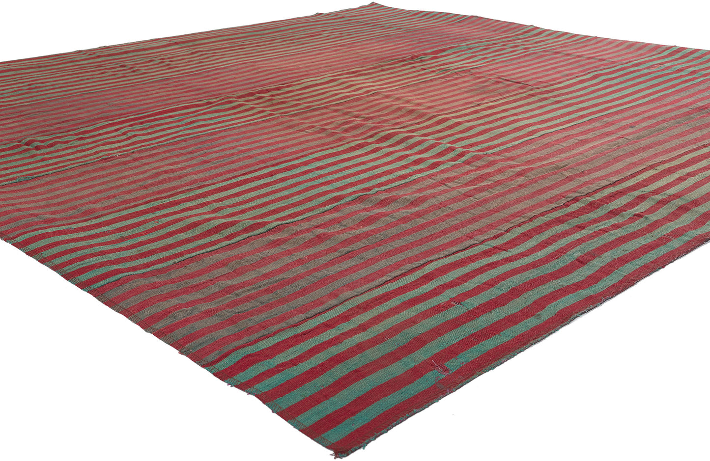 7 x 8 Vintage Turkish Striped Kilim Rug 60654