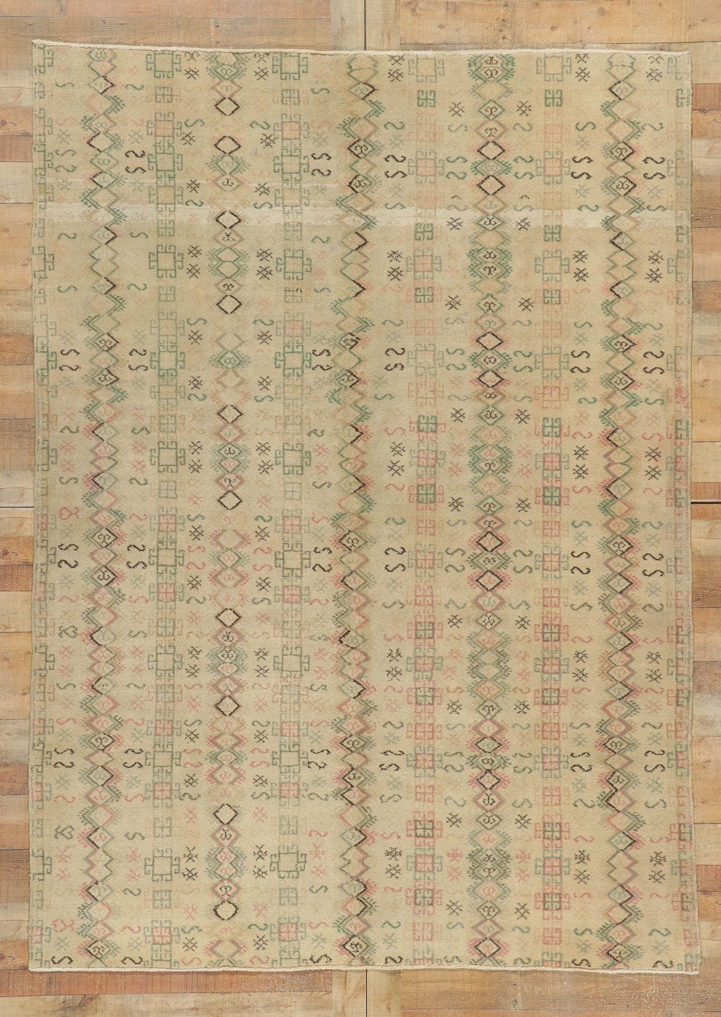 7 x 9 Vintage Turkish Sivas Rug 52137
