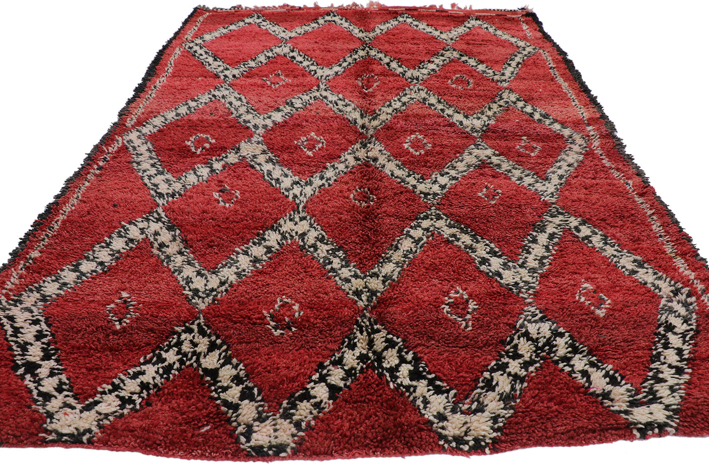 7 x 9 Vintage Moroccan Beni Ourain Rug 21262