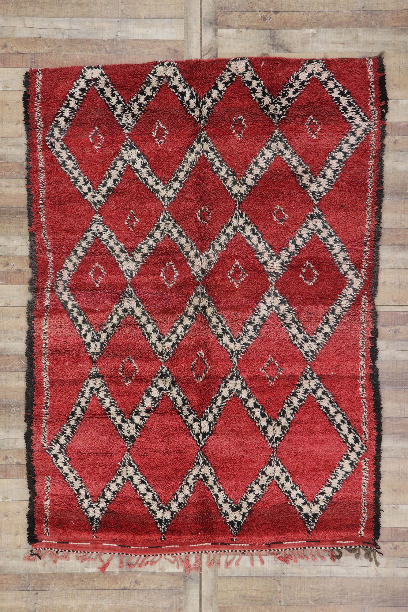 7 x 9 Vintage Moroccan Beni Ourain Rug 21262