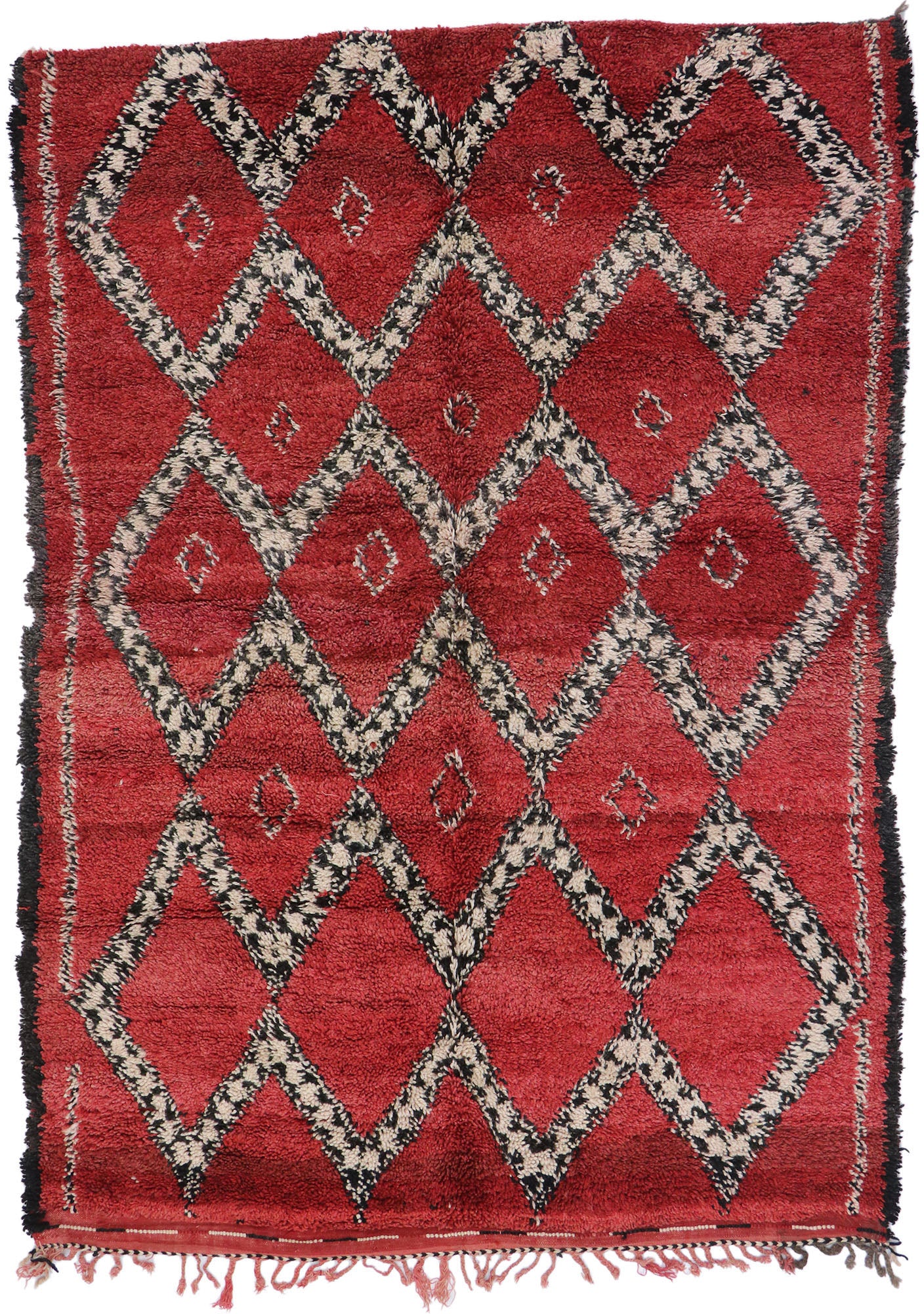 7 x 9 Vintage Moroccan Beni Ourain Rug 21262
