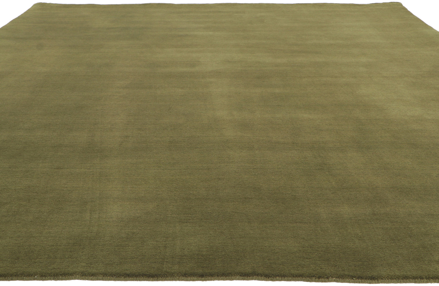 8 x 10 Solid Olive Green Modern Rug 30925