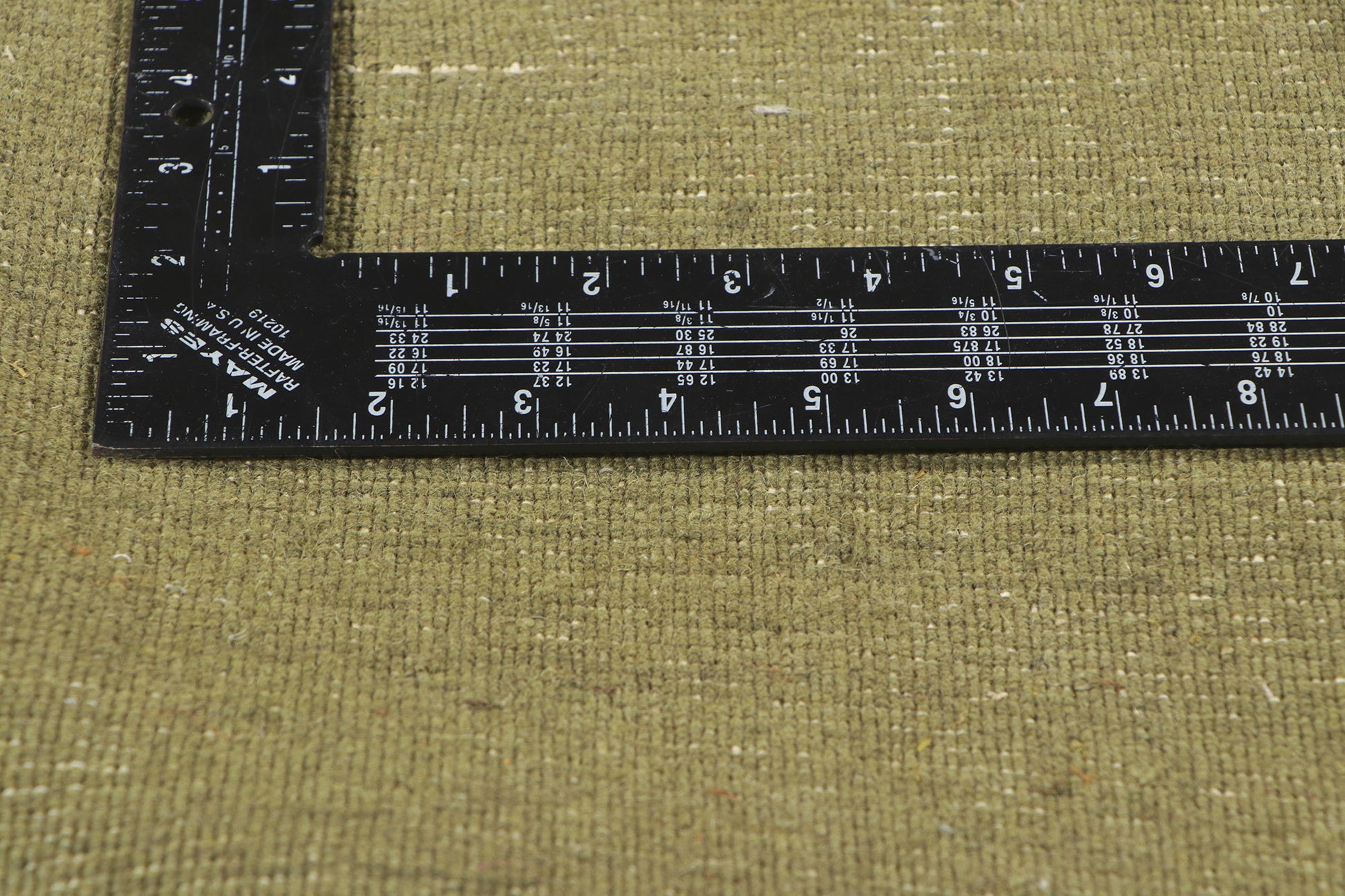 8 x 10 Solid Olive Green Modern Rug 30926