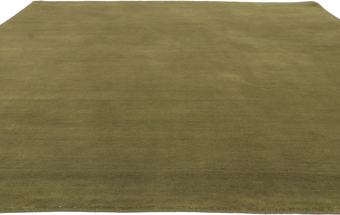8 x 10 Solid Olive Green Modern Rug 30926