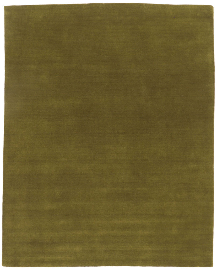 8 x 10 Solid Olive Green Modern Rug 30926