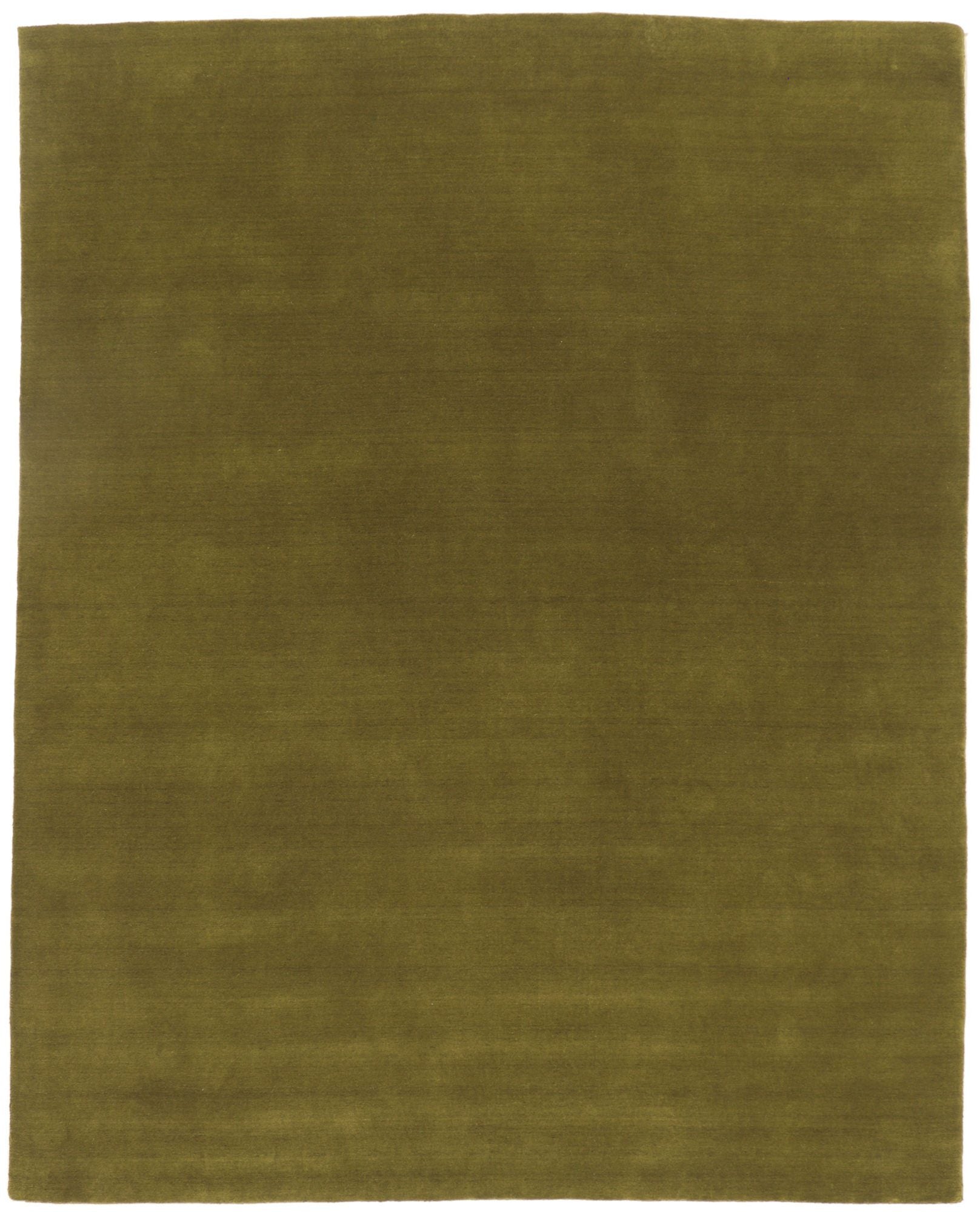 8 x 10 Solid Olive Green Modern Rug 30926