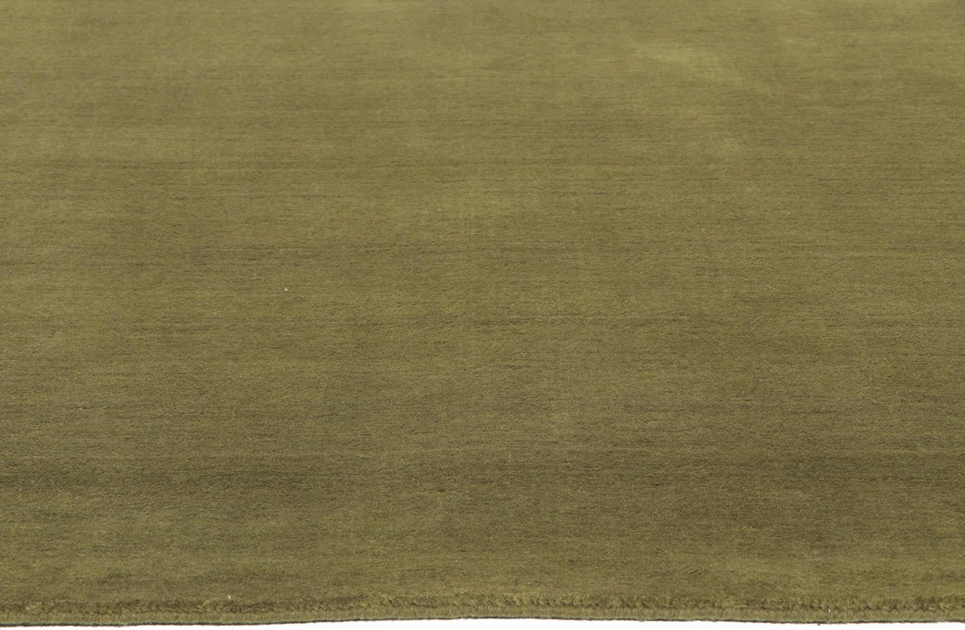 8 x 10 Solid Olive Green Modern Rug 30926