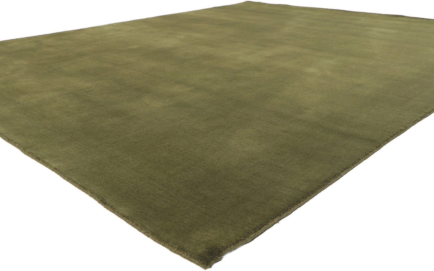 8 x 10 Solid Olive Green Modern Rug 30928