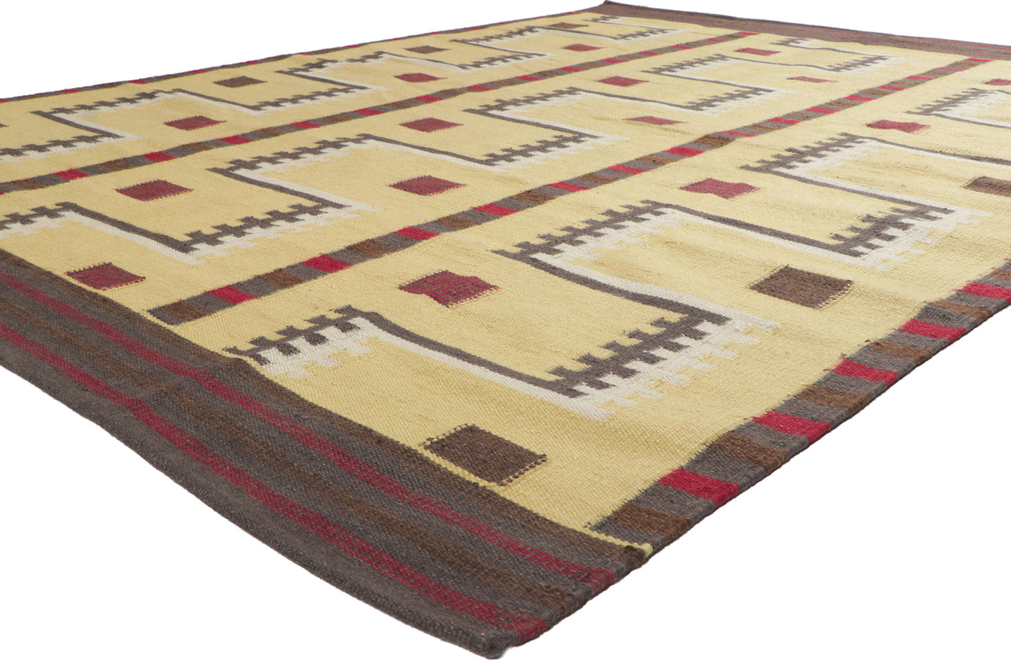 8 x 10 Scandinavian Modern Swedish Inspired Kilim Rug 30960