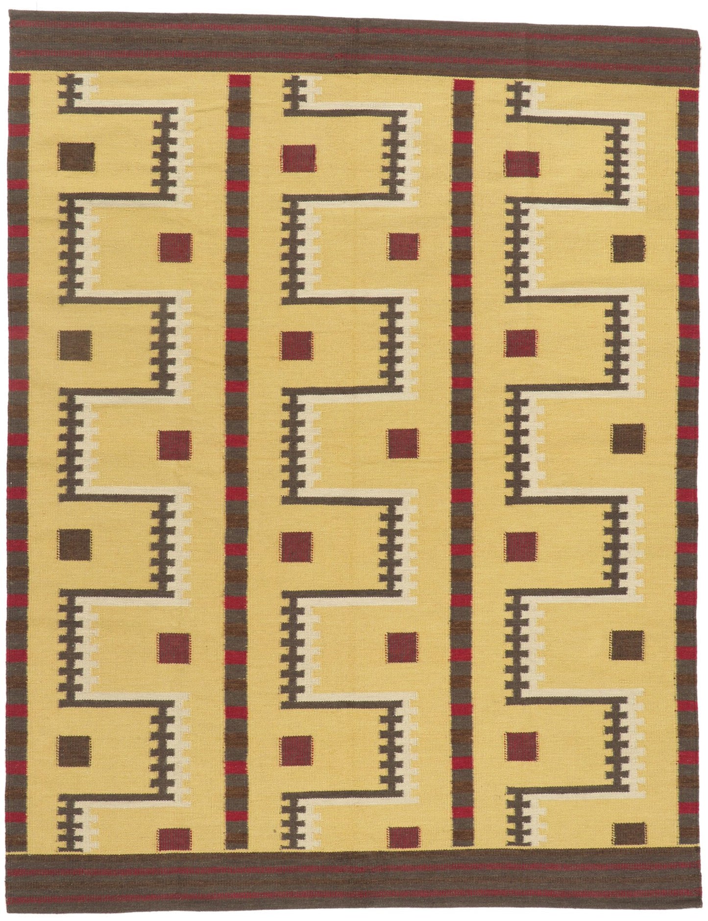 8 x 10 Scandinavian Modern Swedish Inspired Kilim Rug 30960
