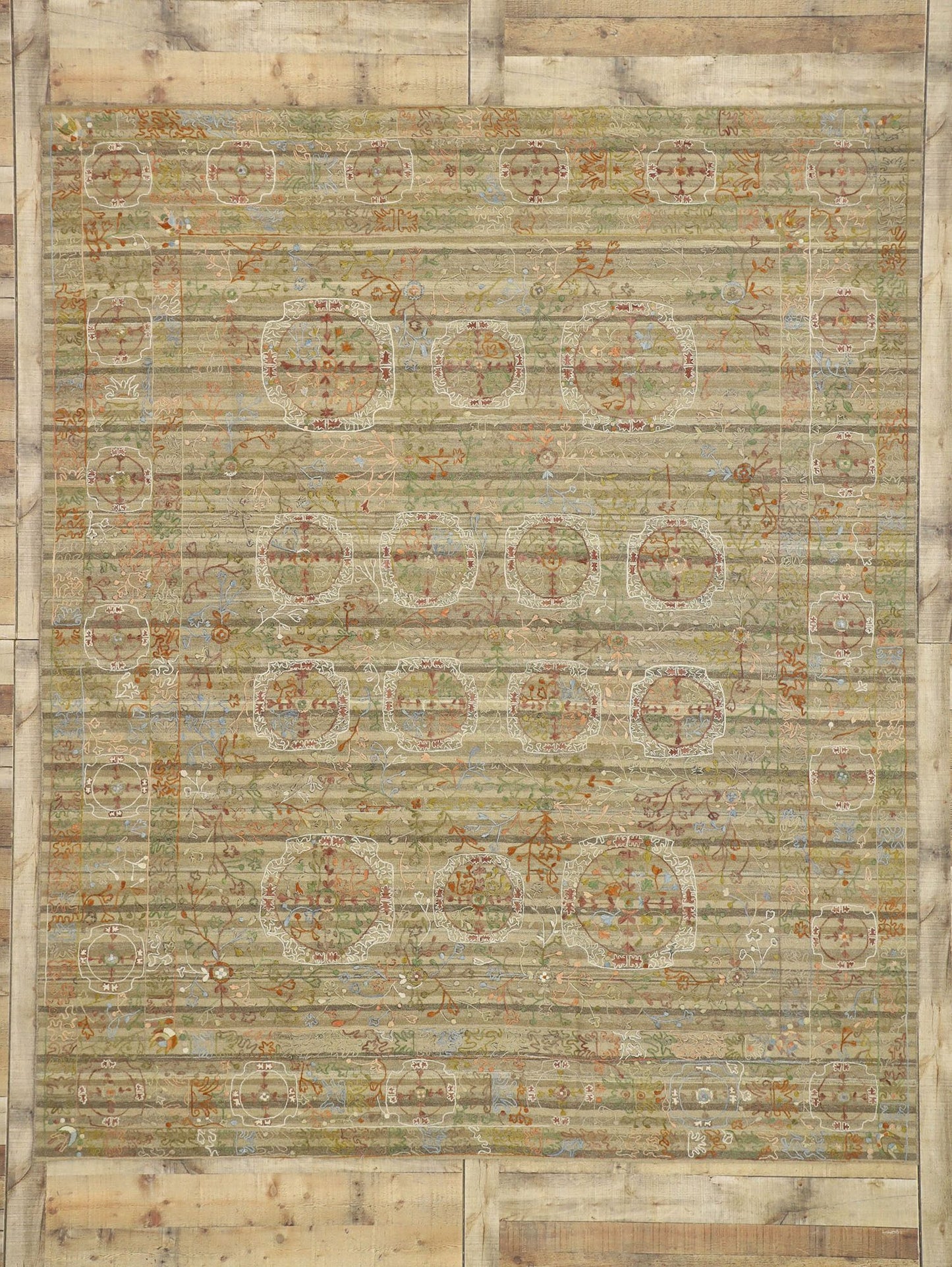 8 x 9 Vintage Uzbek Afghan Kilim Rug 80099