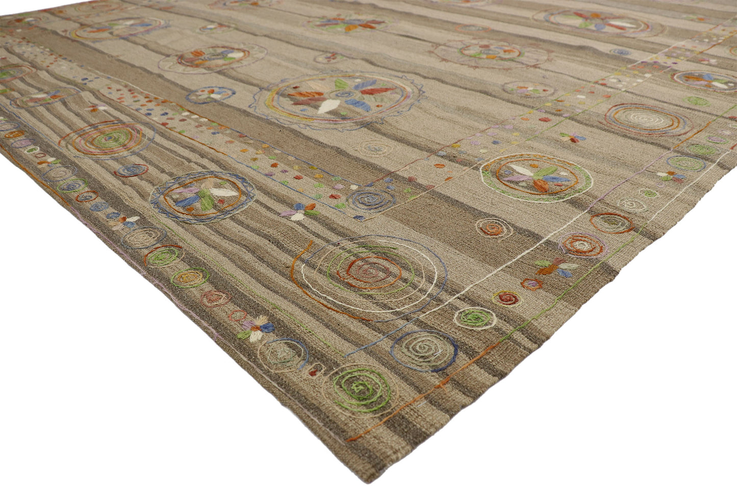 9 x 12 Vintage Uzbek Afghan Kilim Rug 80102