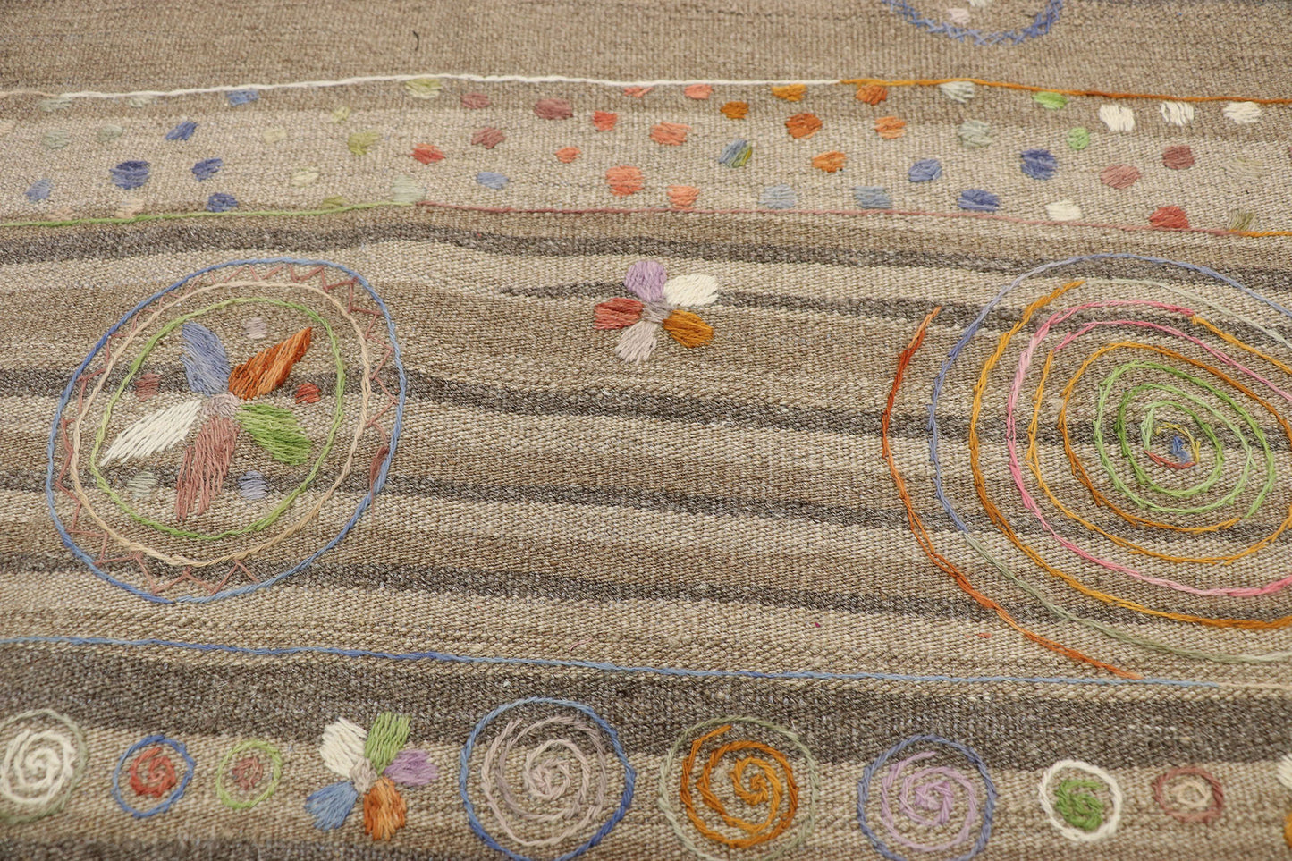 9 x 12 Vintage Uzbek Afghan Kilim Rug 80102