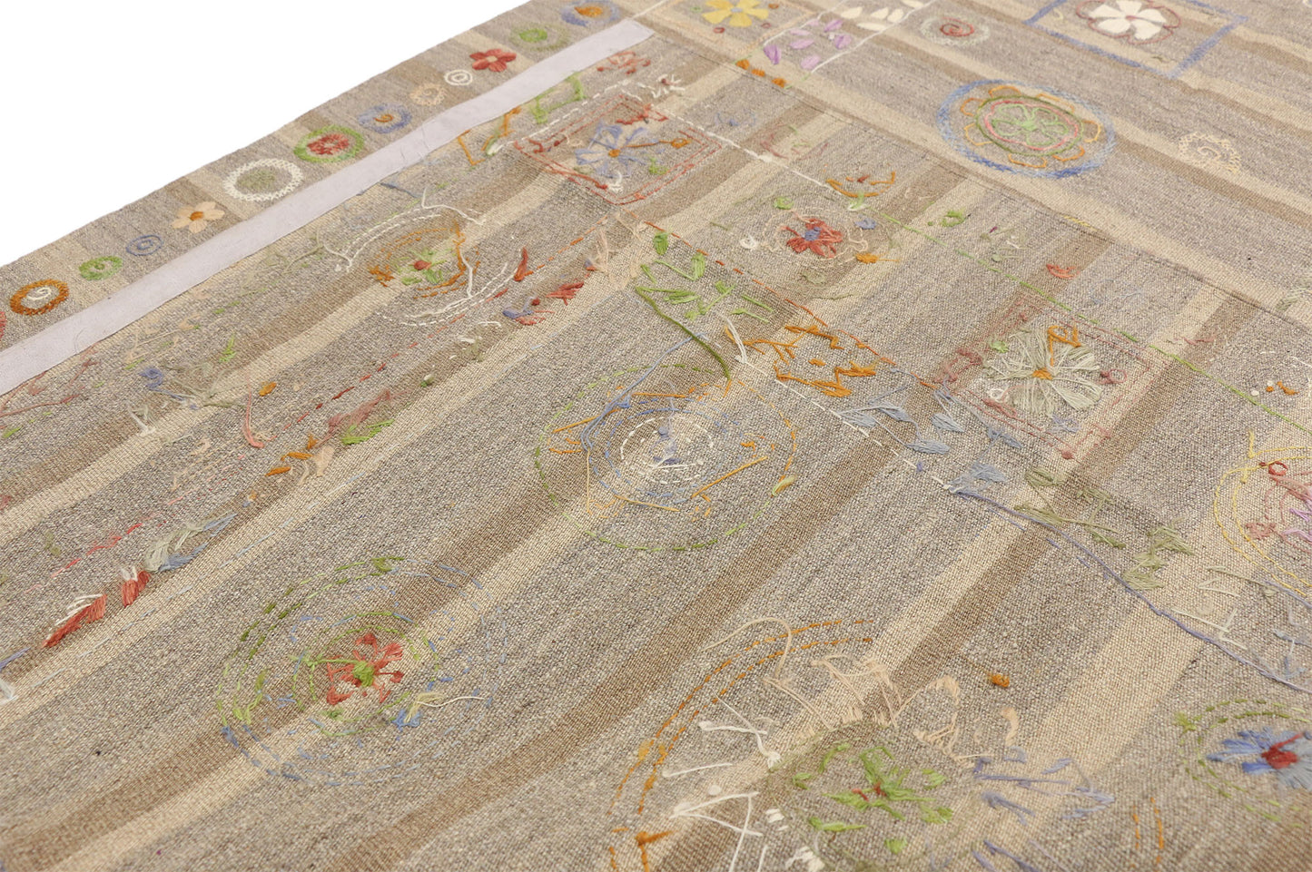 5 x 8 Vintage Uzbek Afghan Kilim Rug 80109
