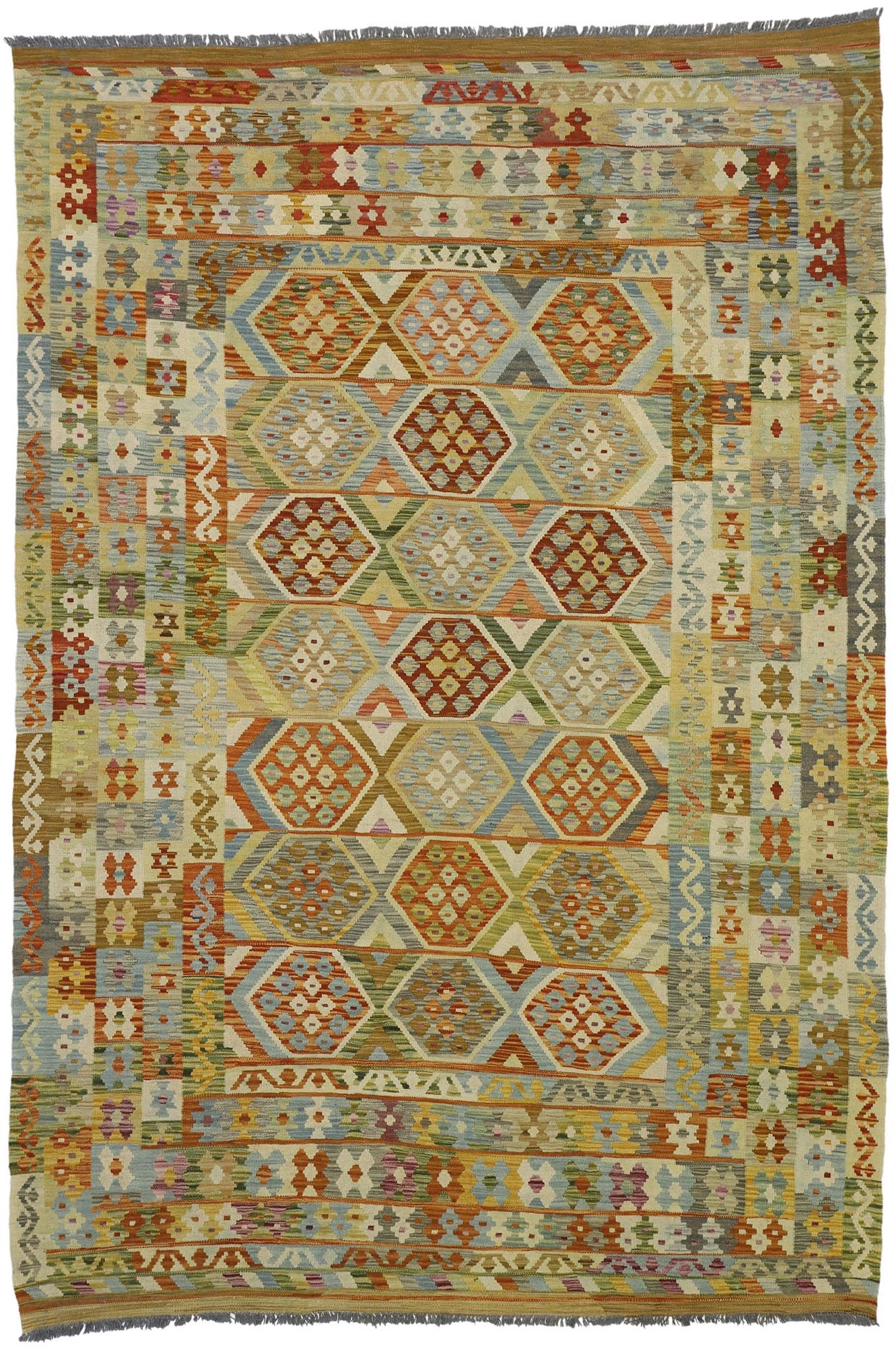 7 x 10 Vintage Kilim Rug 80115