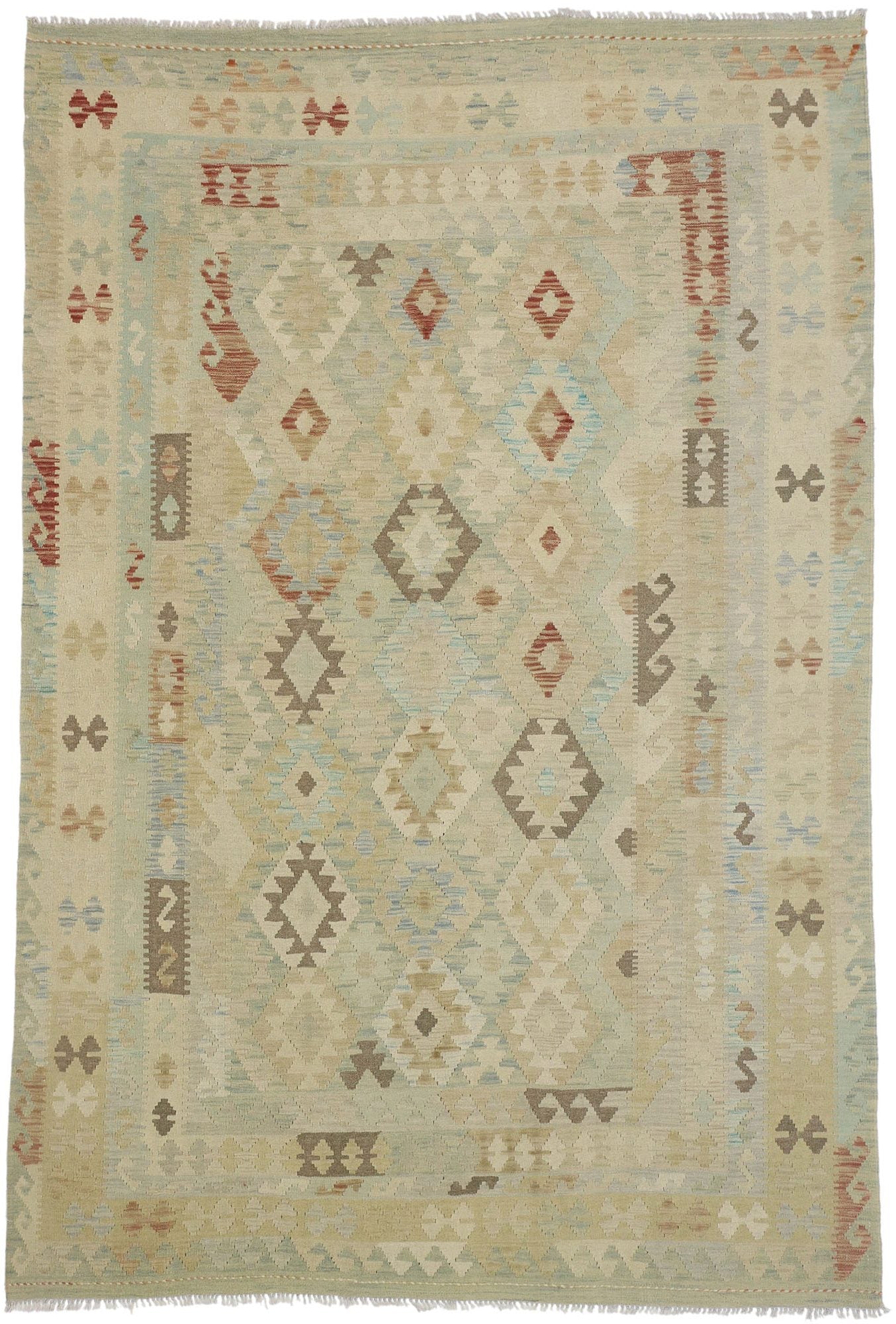 7 x 10 Vintage Afghan Kilim Rug 80118