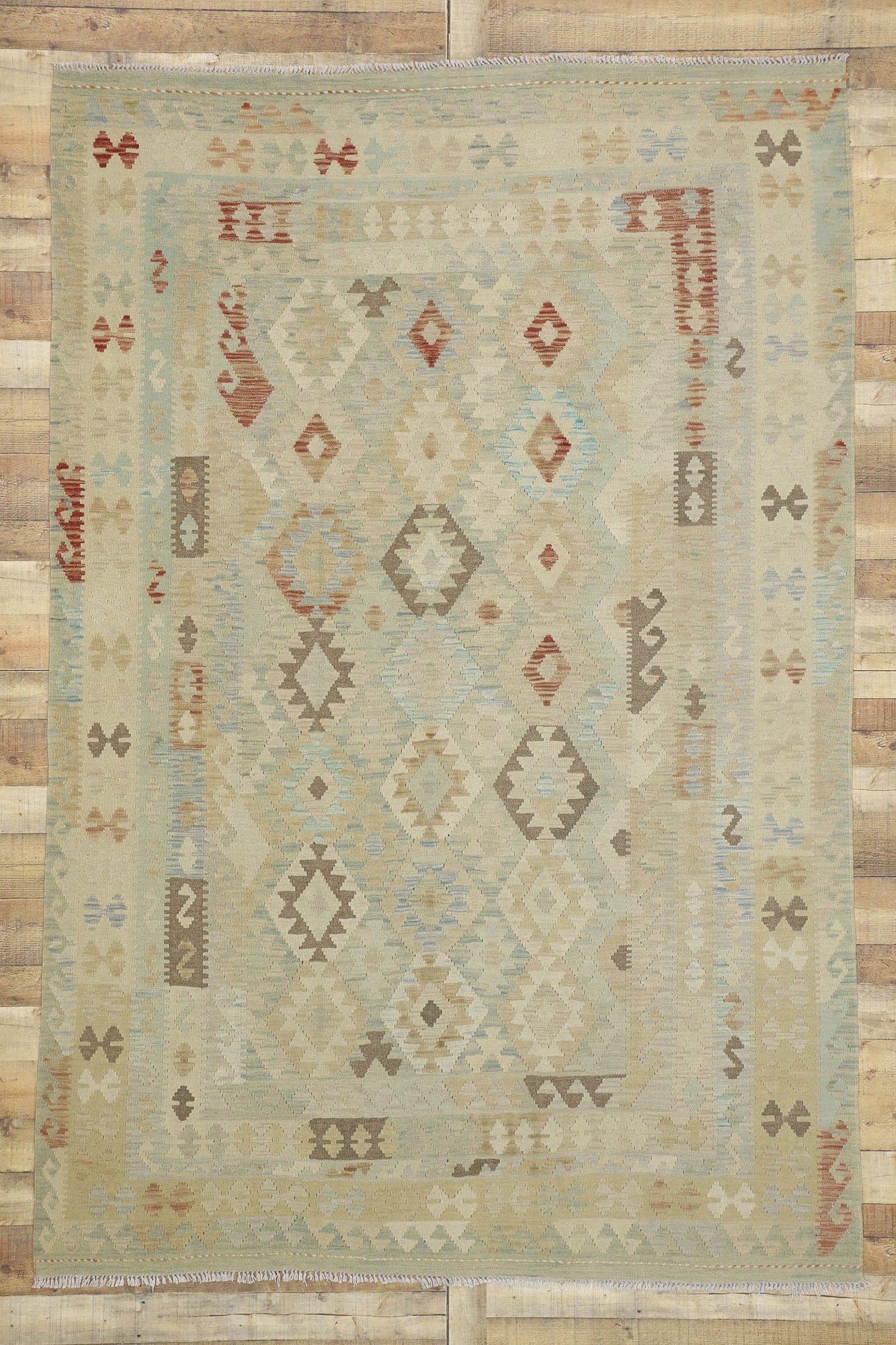 7 x 10 Vintage Afghan Kilim Rug 80118