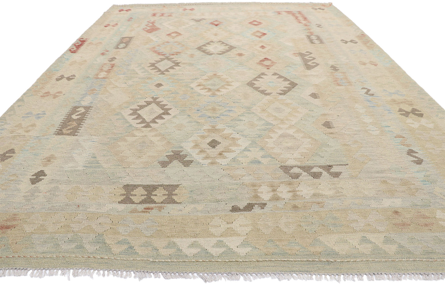 7 x 10 Vintage Afghan Kilim Rug 80118