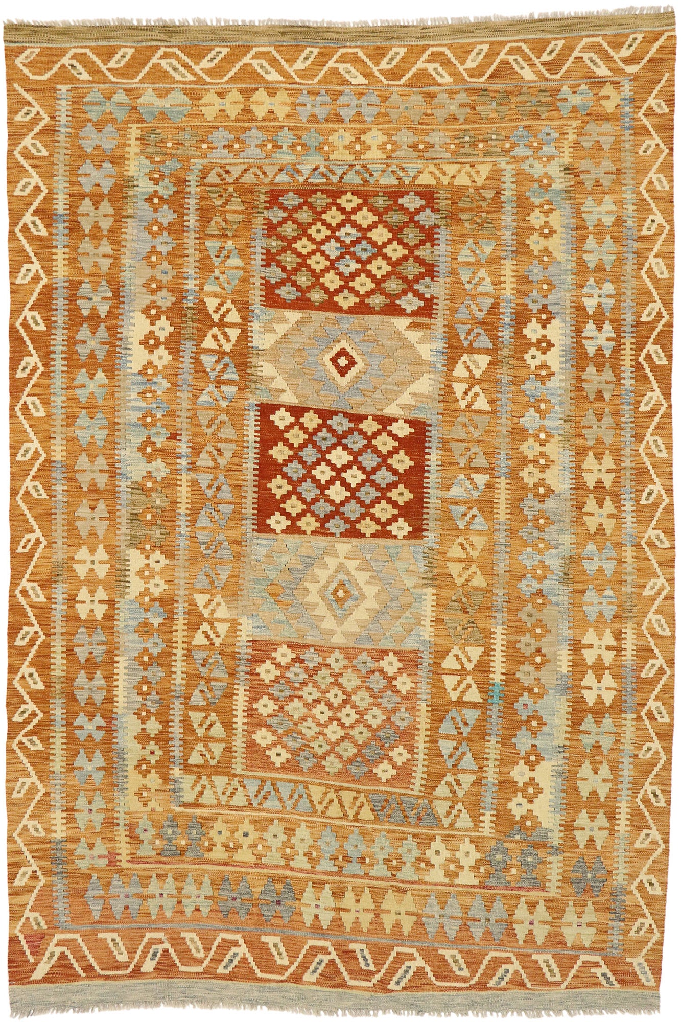 6 x 8 Vintage Afghan Kilim Rug 80128