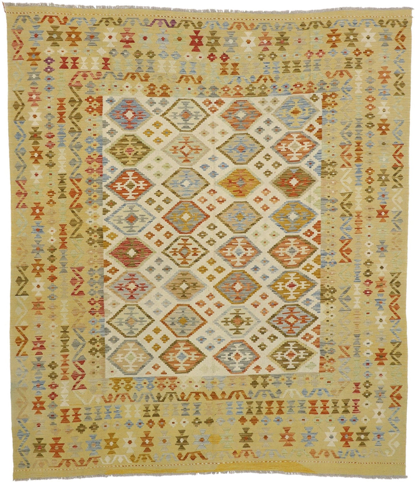 8 x 9 Vintage Afghan Kilim Rug 80130