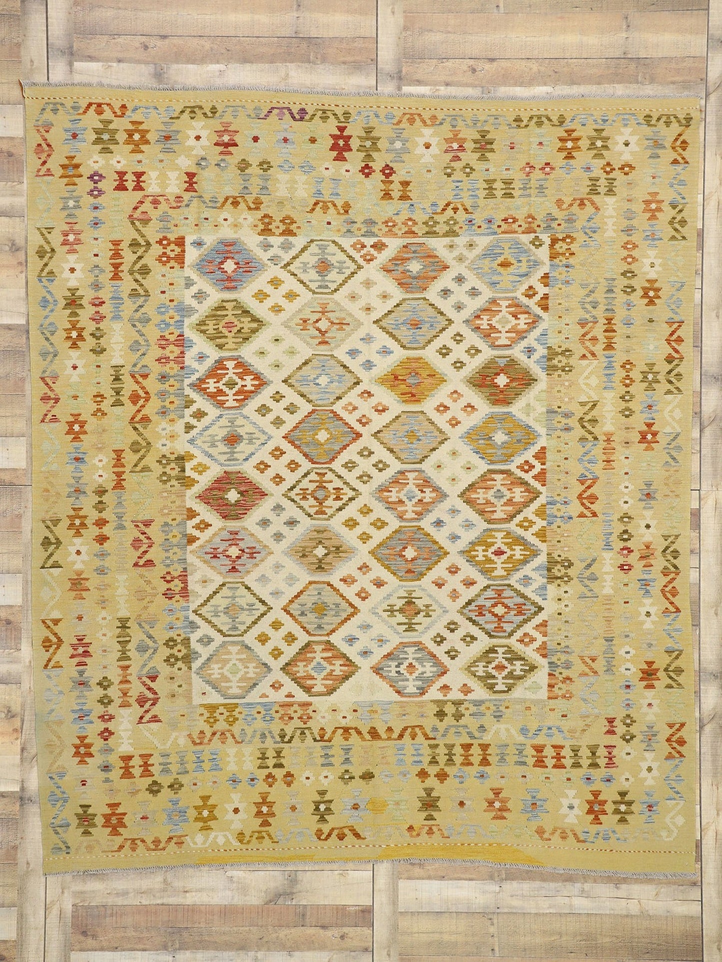 8 x 9 Vintage Afghan Kilim Rug 80130