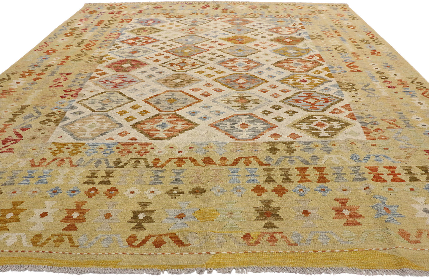 8 x 9 Vintage Afghan Kilim Rug 80130