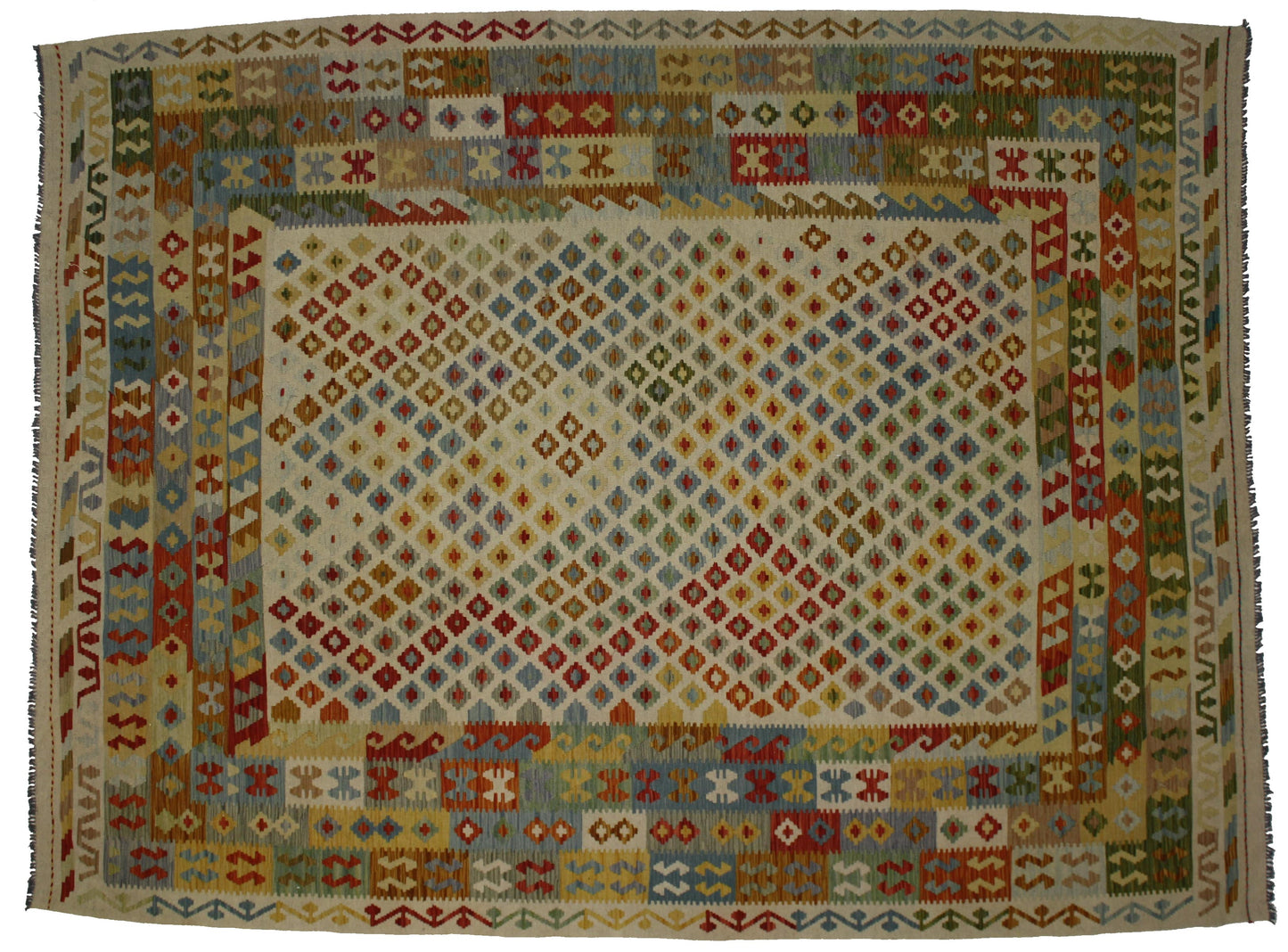 9 x 11 Vintage Afghan Kilim Rug 80148