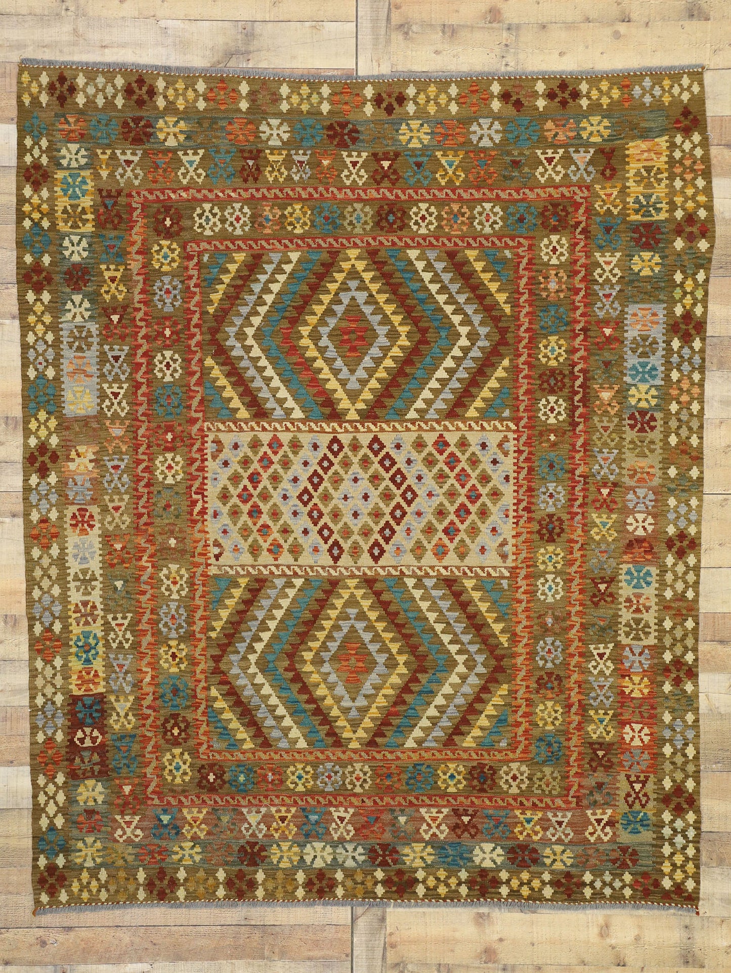 6 x 8 Vintage Afghan Kilim Rug 80151