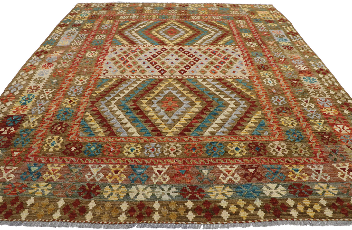 6 x 8 Vintage Afghan Kilim Rug 80151