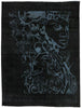 9 x 13 Vintage Persian Black Overdyed Rug 80247