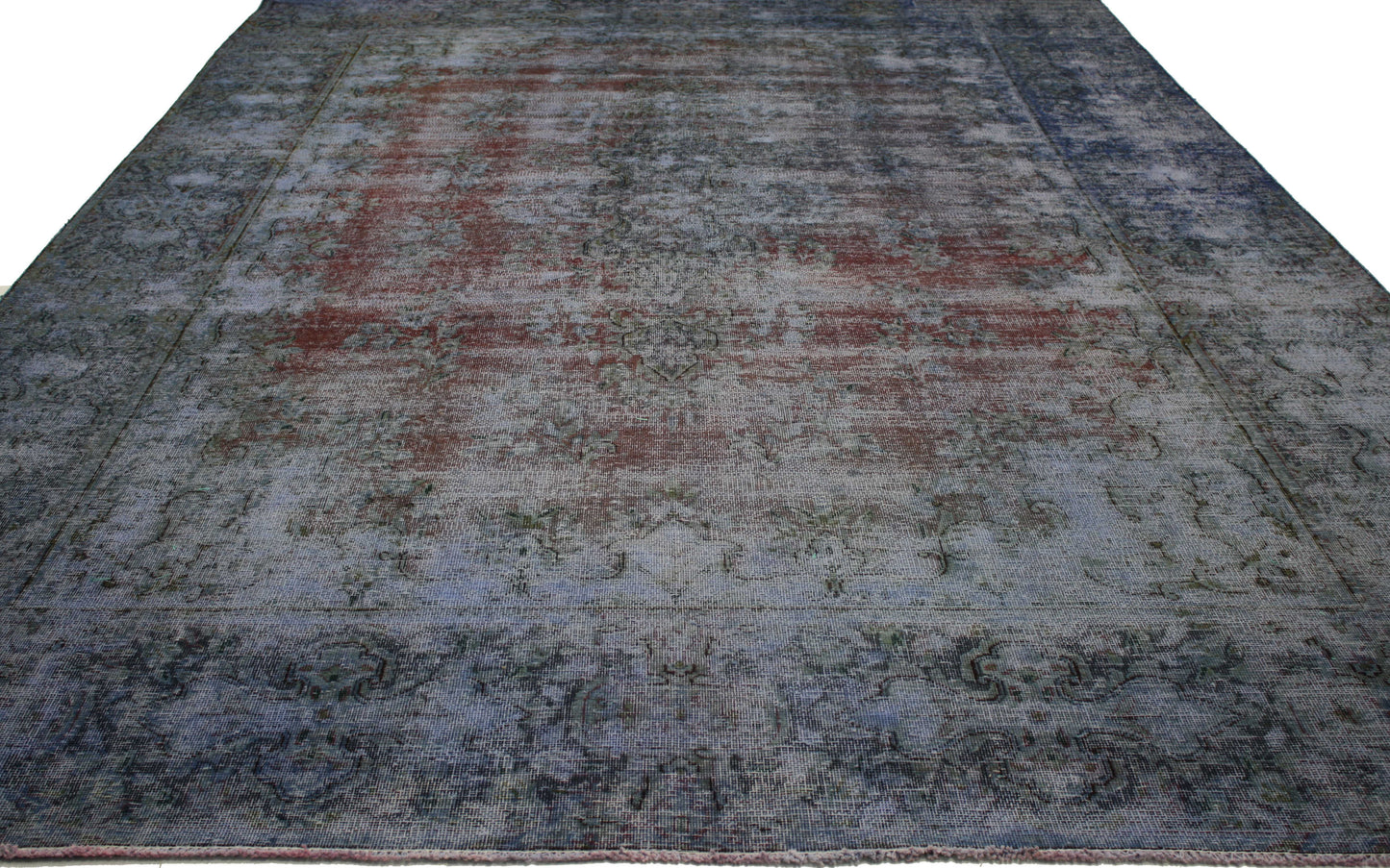 10 x 13 Vintage Overdyed Rug 80253