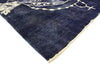 8 x 11 Distressed Vintage Blue Overdyed Skull Rug 80273