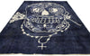 8 x 11 Distressed Vintage Blue Overdyed Skull Rug 80273