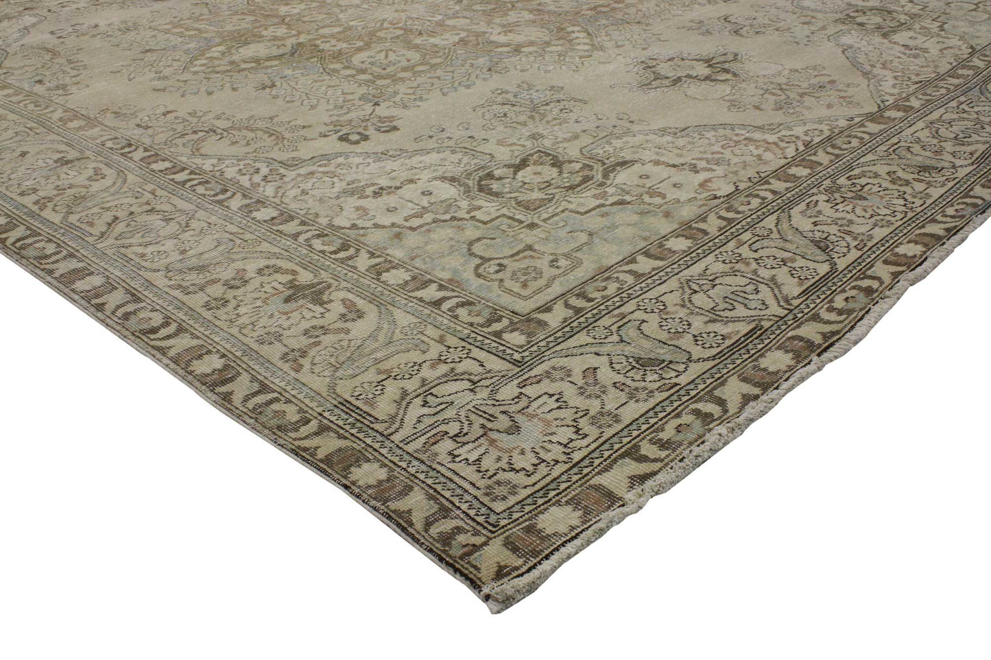 10 x 13 Vintage Persian Tabriz Rug 80305